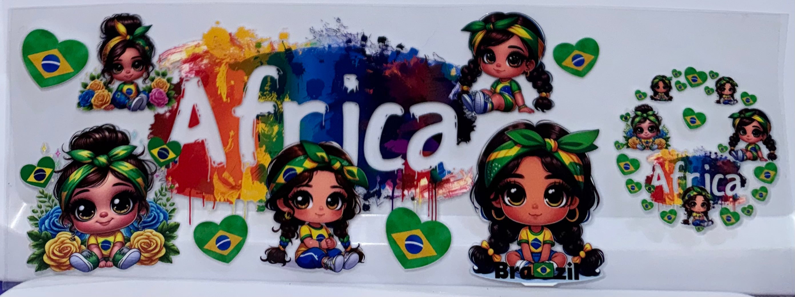 Africa and Brazil wrap and lid wrap