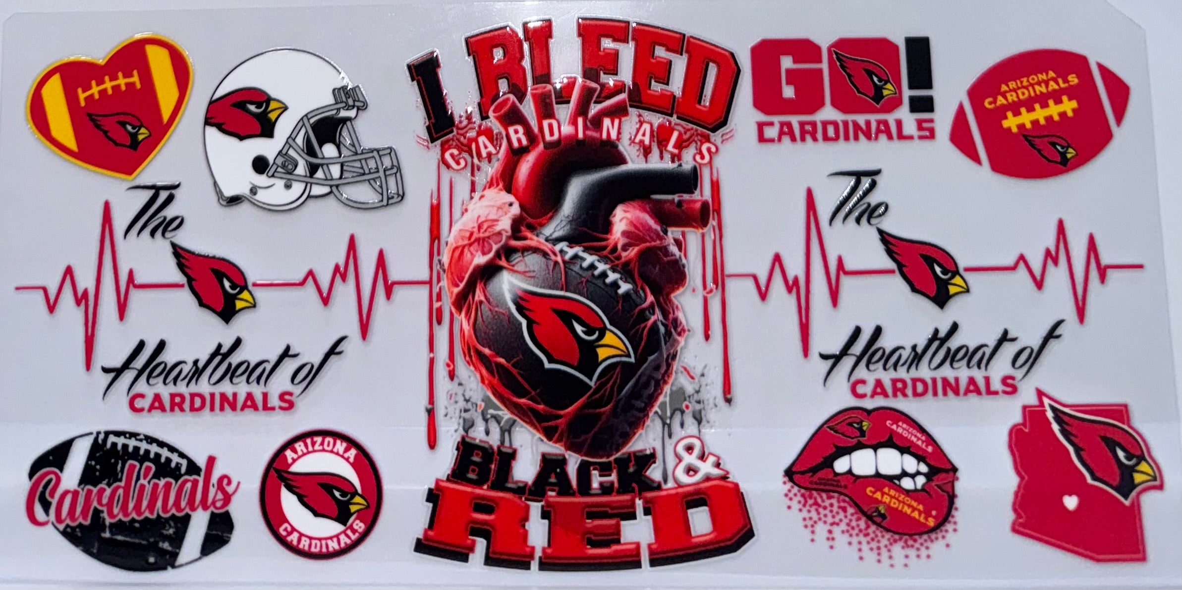 I Bleed Black and Red AZ Cardinals wrap