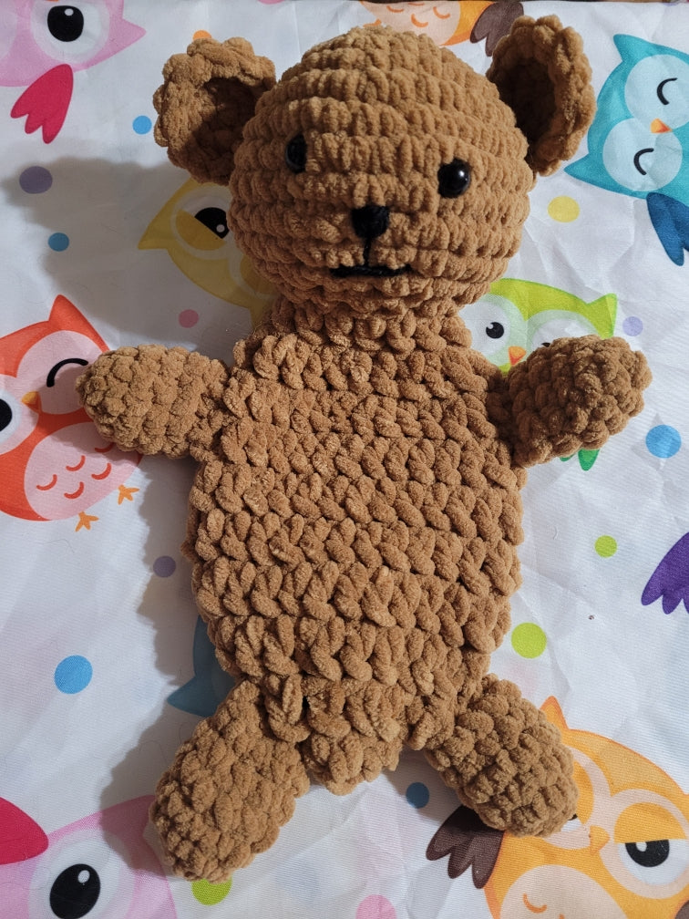Crocheted Brown Bear Snuggle