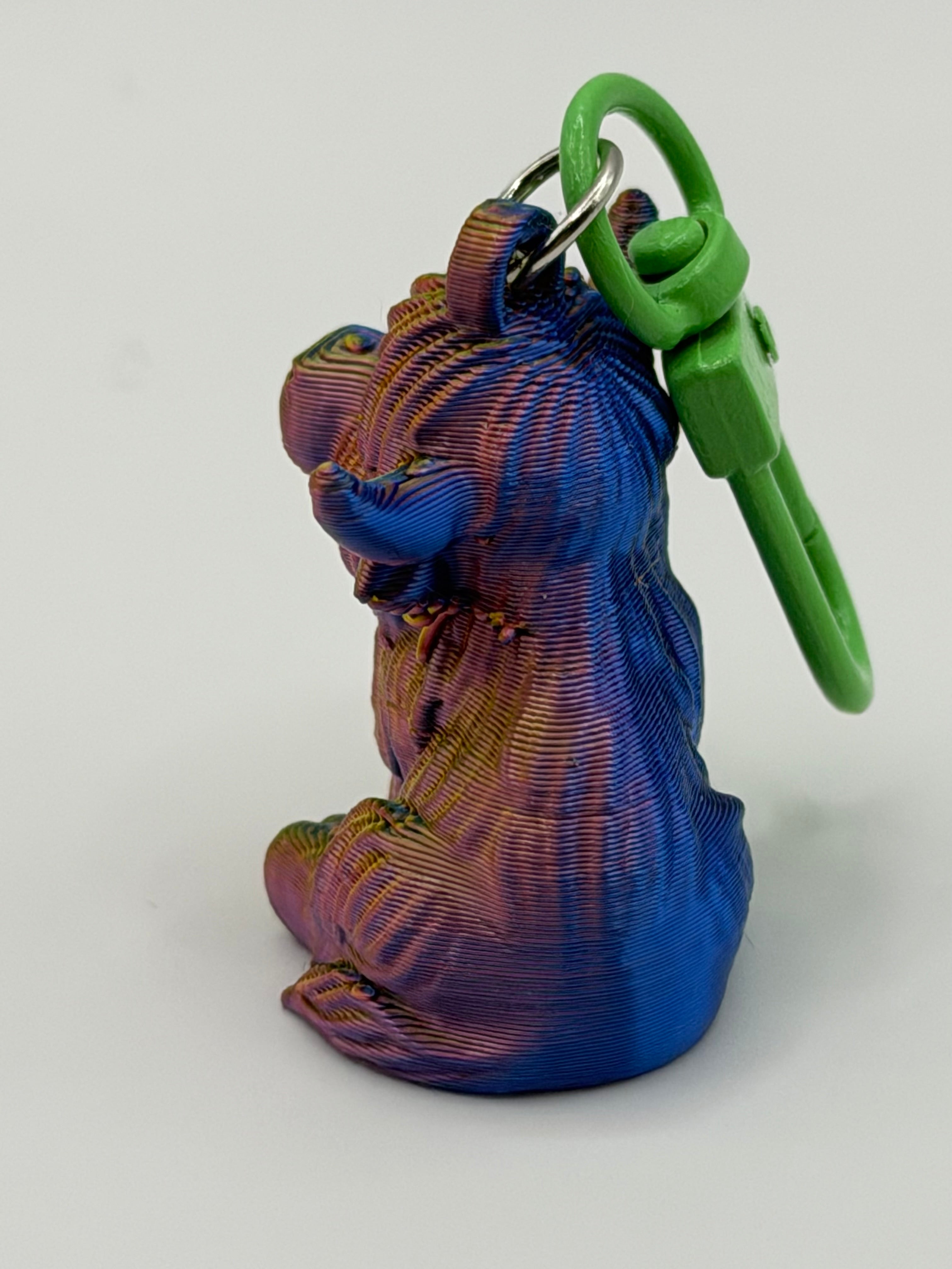 3D Printed Mini Highland Cow keychain