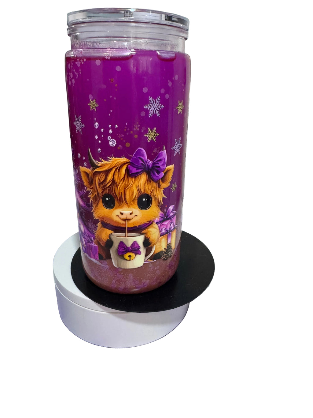20 oz Christmas cow lava tumbler