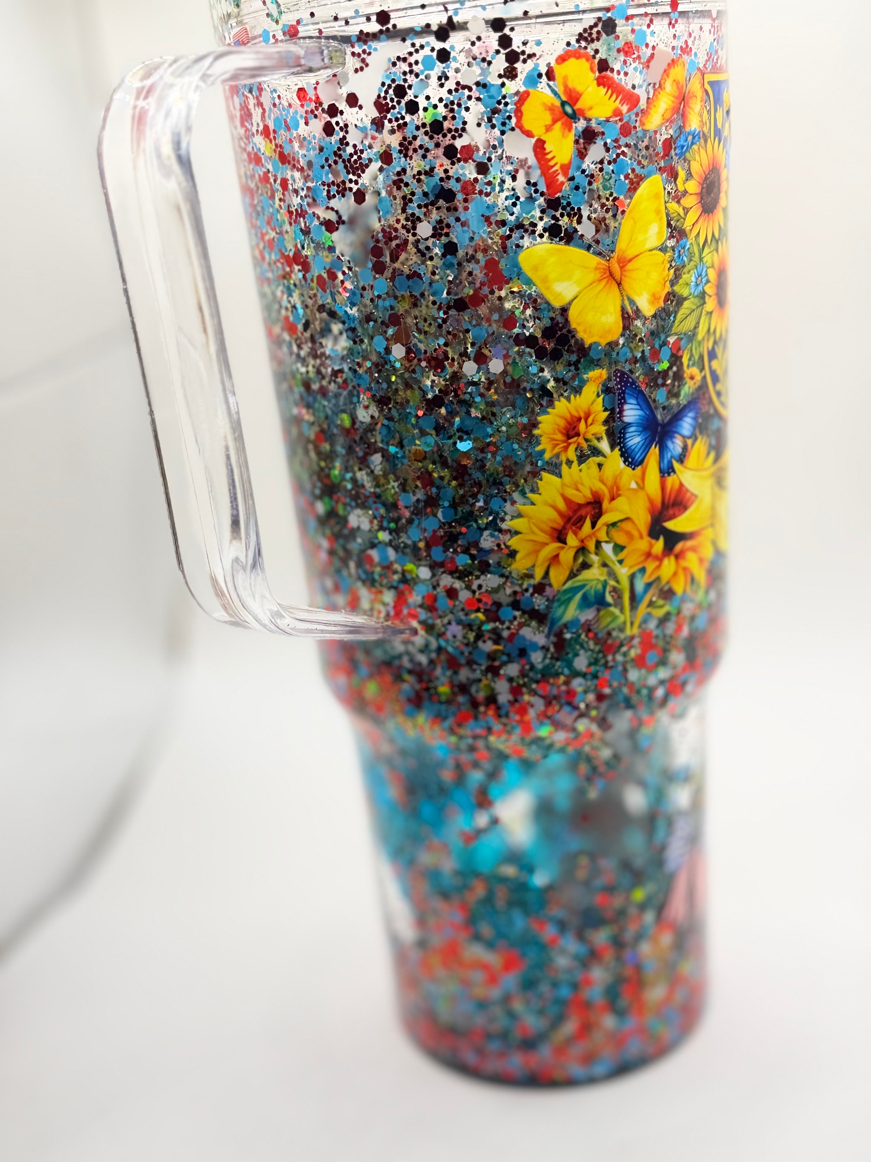 40 oz USA 250 years of Freedom snow globe cup