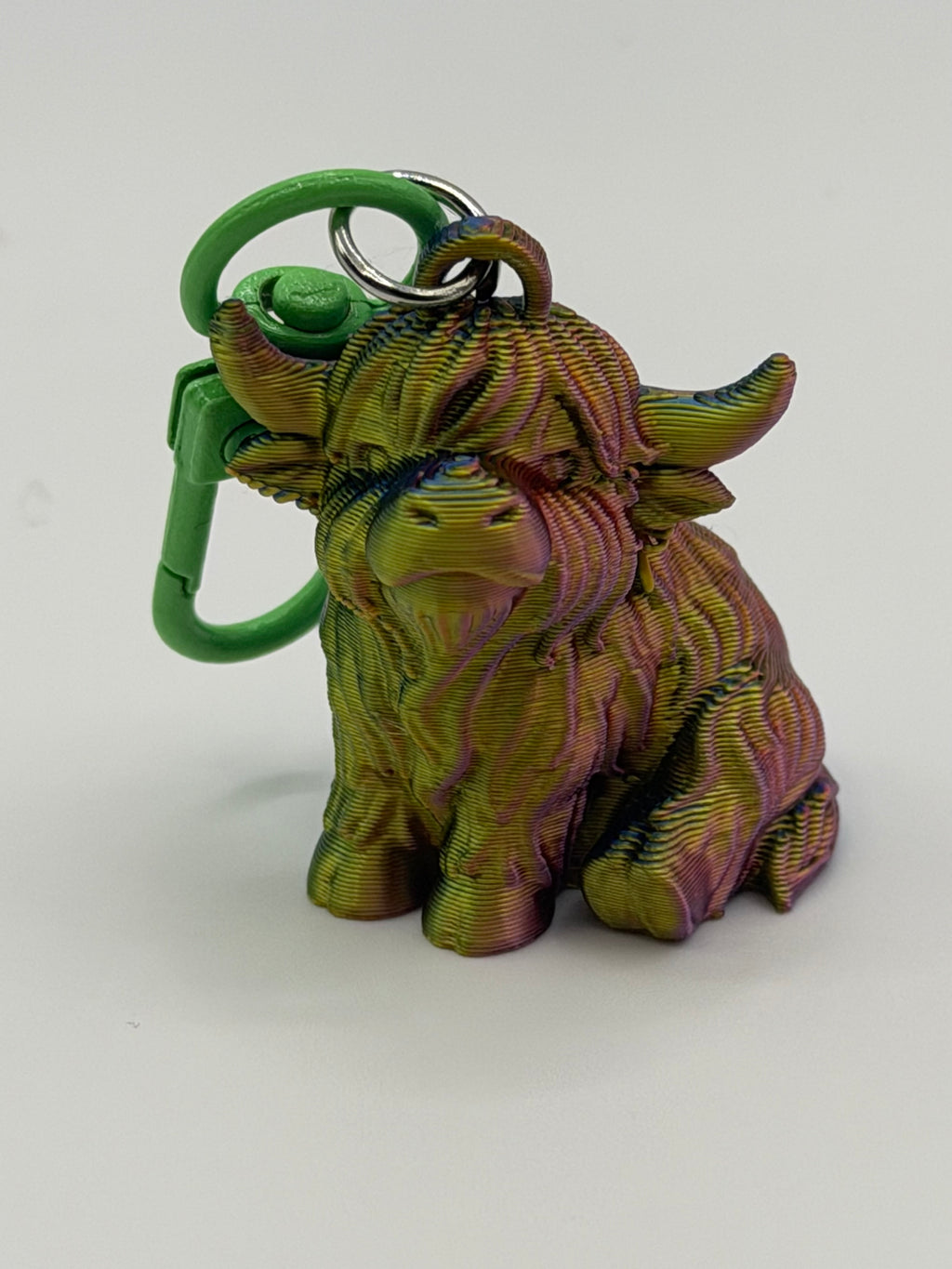 3D Printed Mini Highland Cow keychain