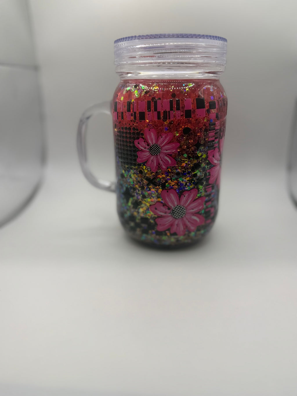 20 oz With Every Setback mason jar snow globe cup
