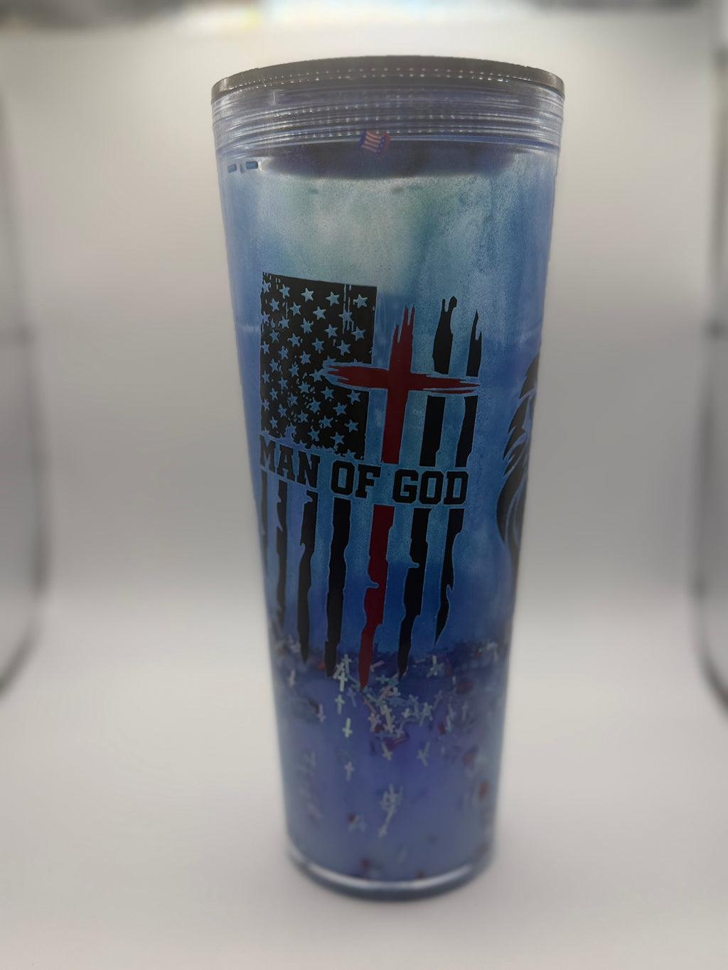 24 oz Man of God snow globe cup