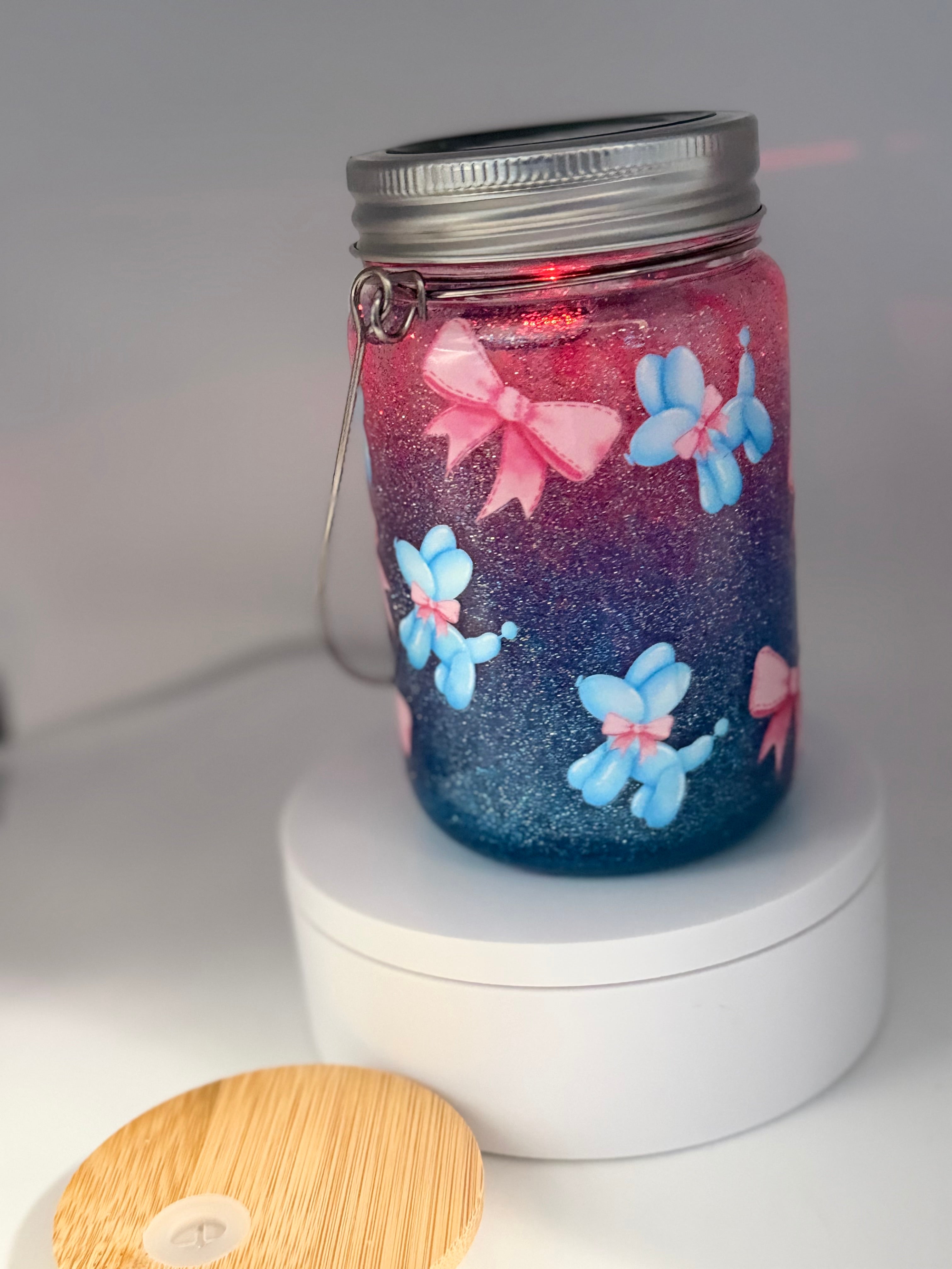 11 oz Balloon Dog solar light/snow globe cup