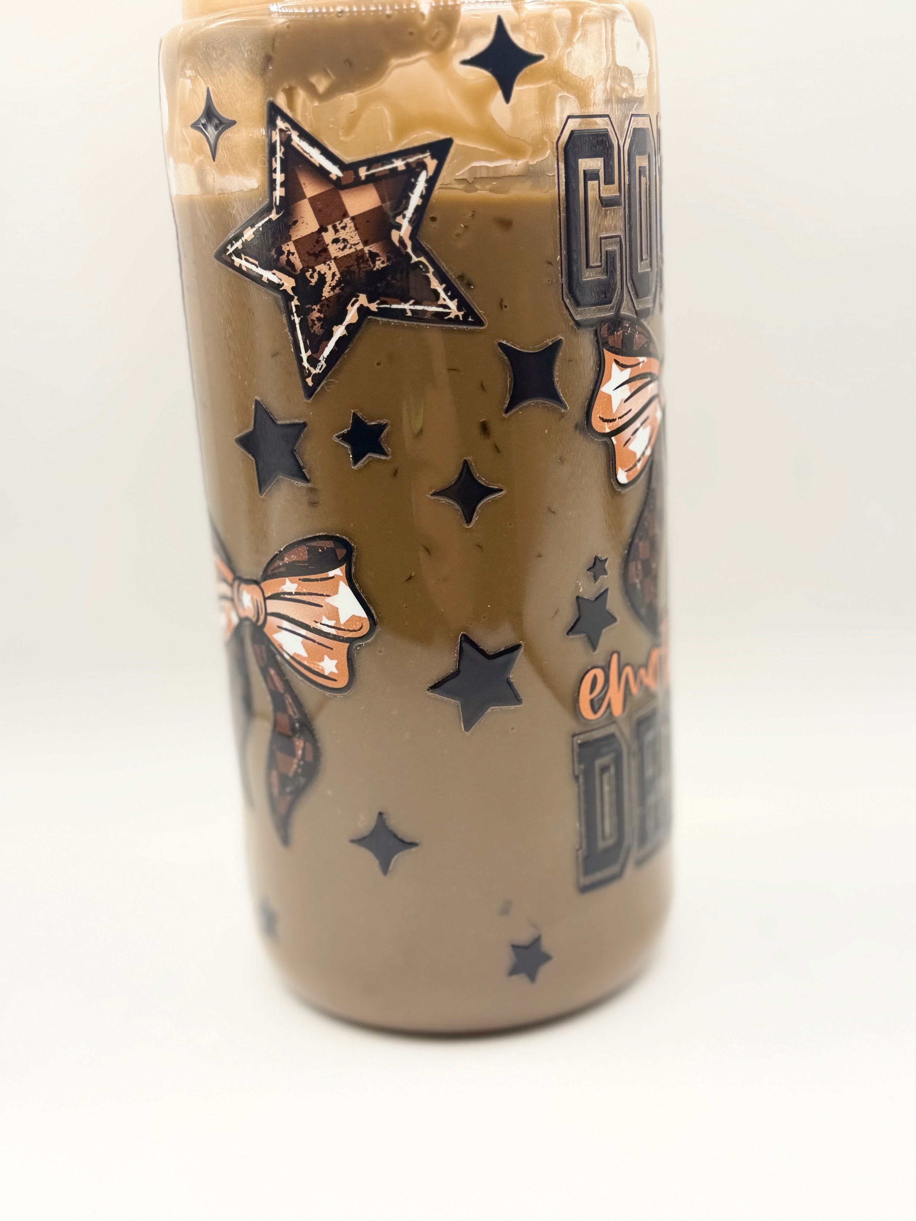 20 oz Coffee is my emotional support drink snow globe cup