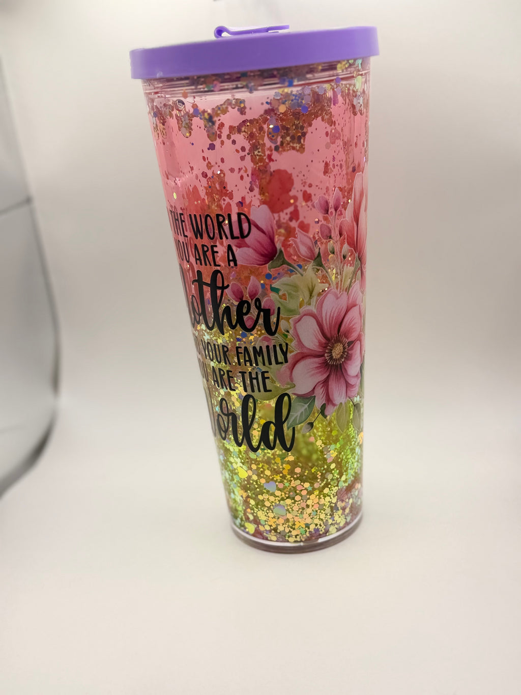 24 oz To The World You are a Mother snow globe cup