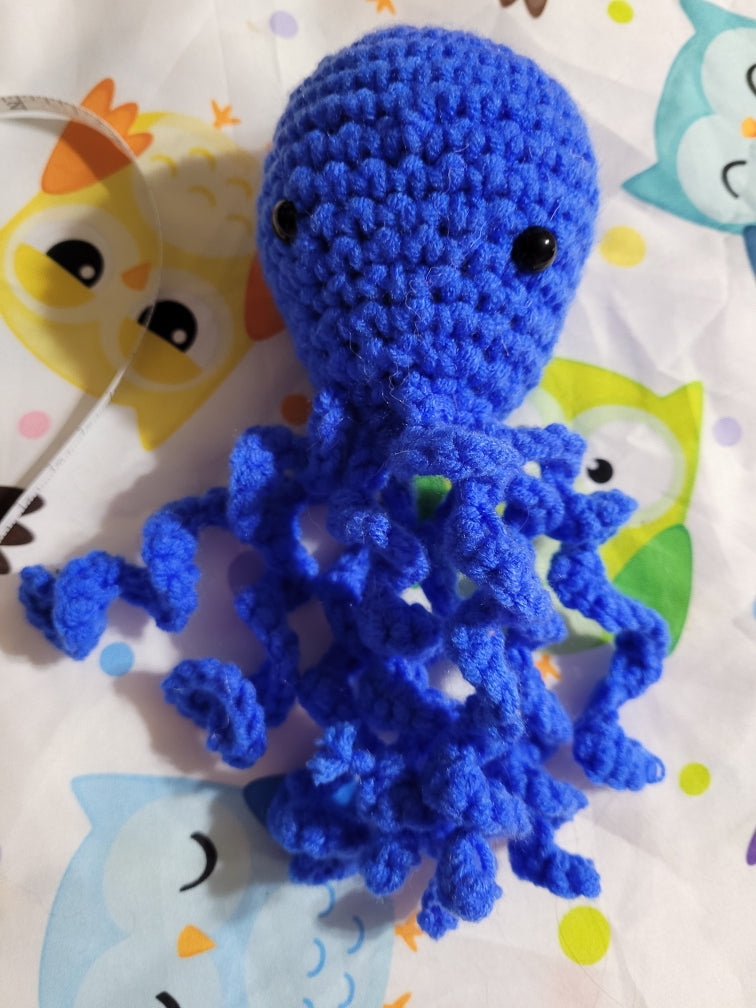 Crocheted Blue Jellyfish