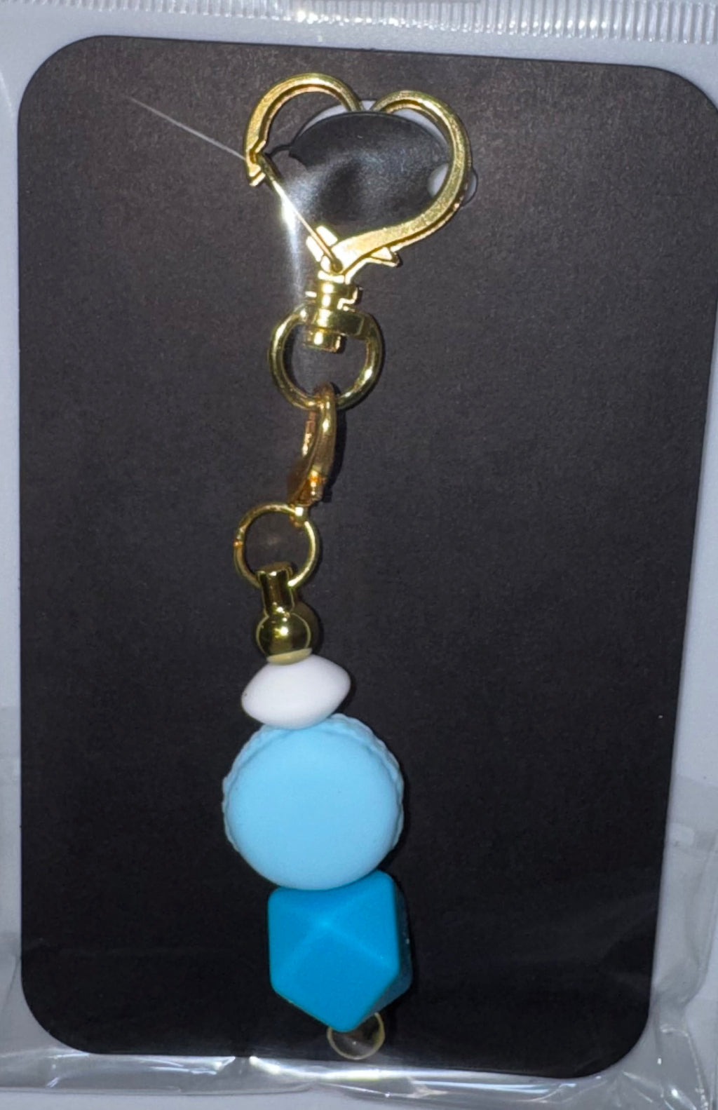 Macaron beaded key chain