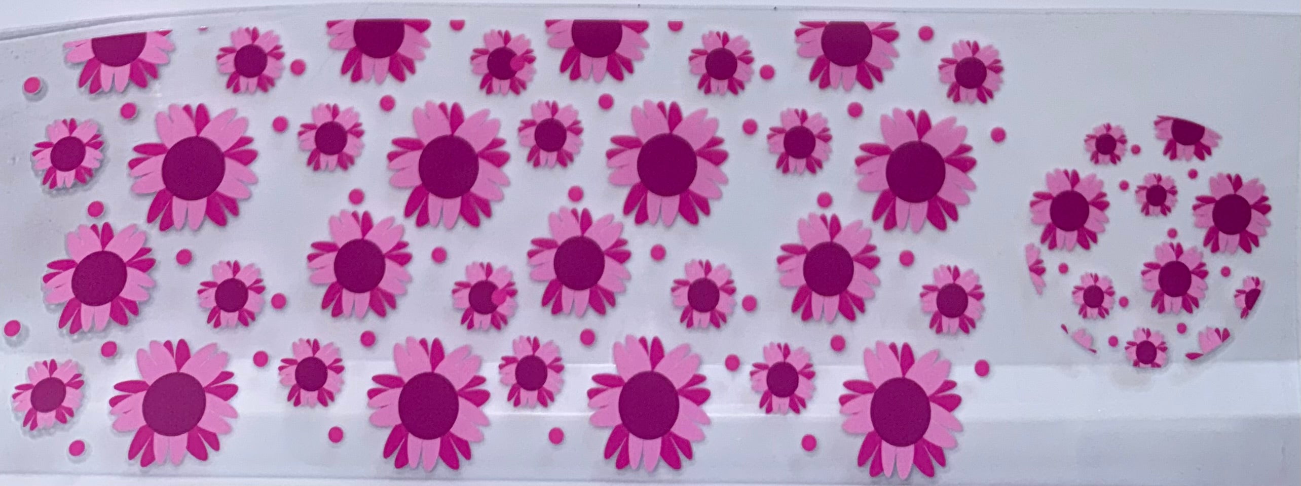 Pink flowers wrap and lid wrap