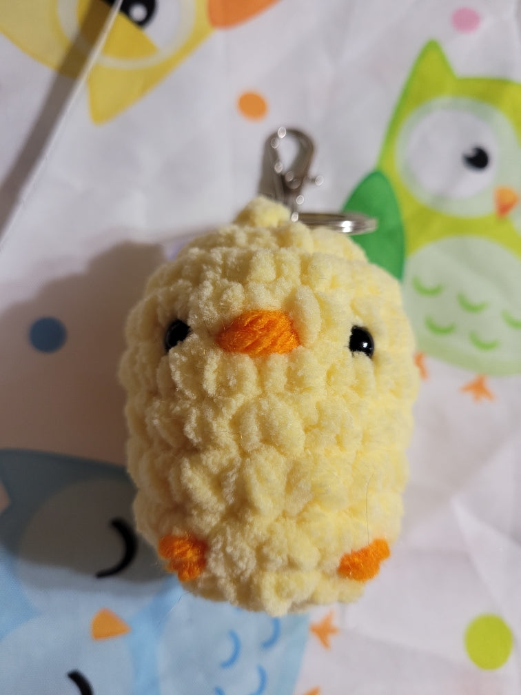 Crocheted Chick keychain