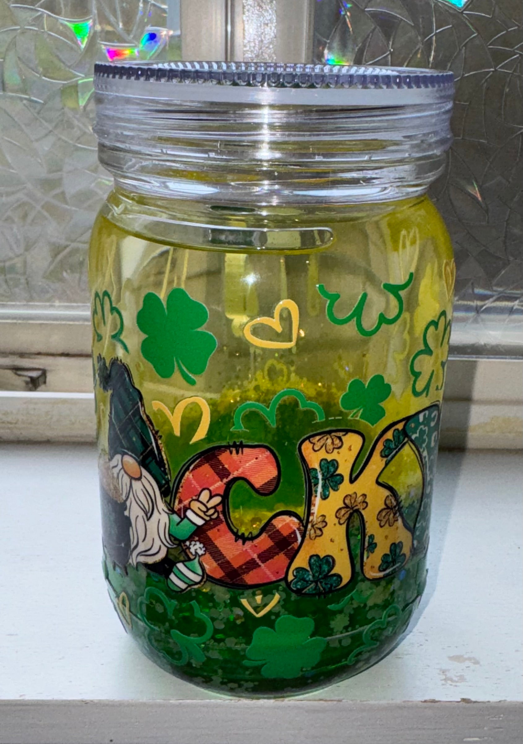 20 oz Lucky mason jar drip tumbler