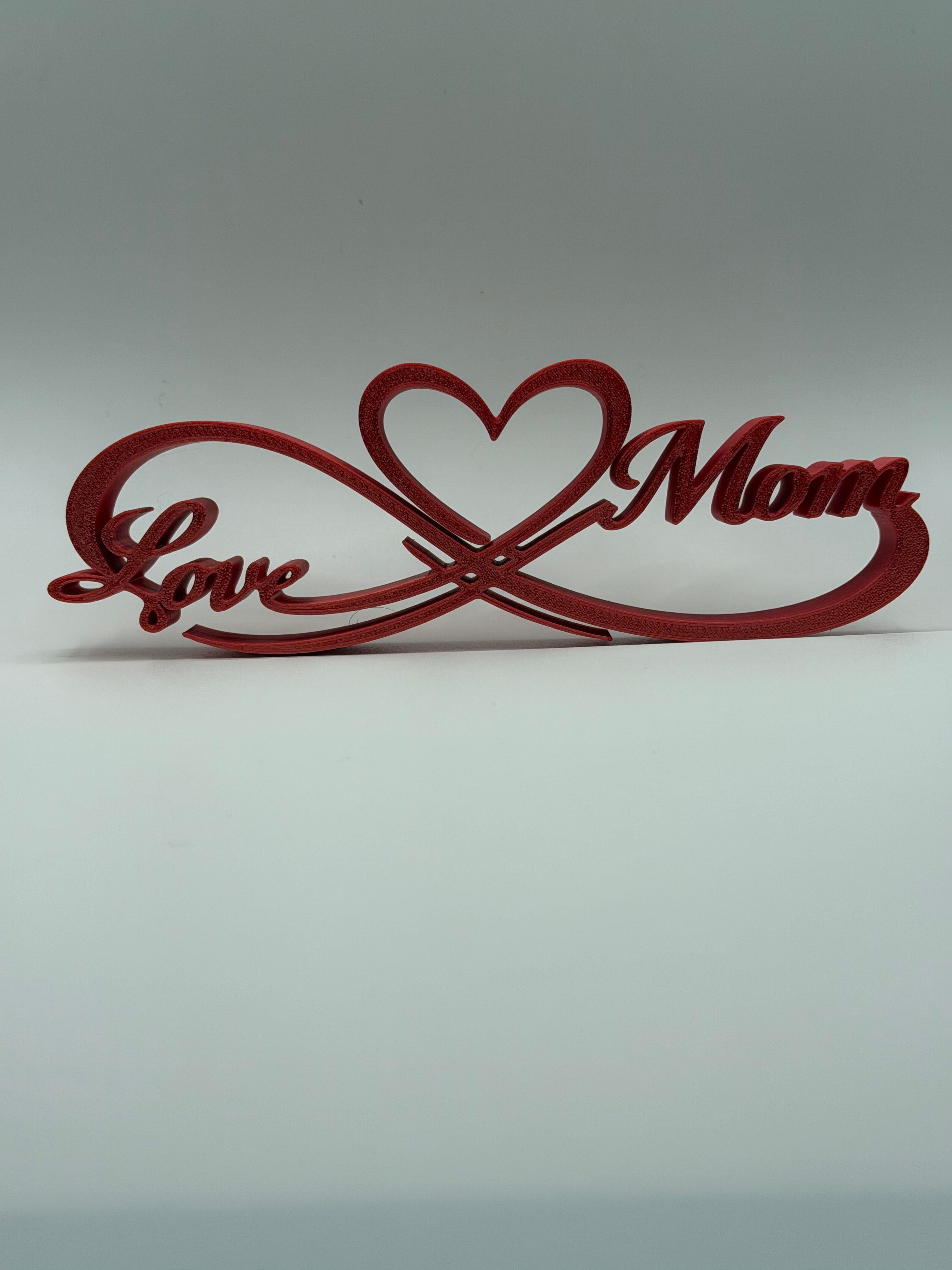 3D Printed Love Mom Heart