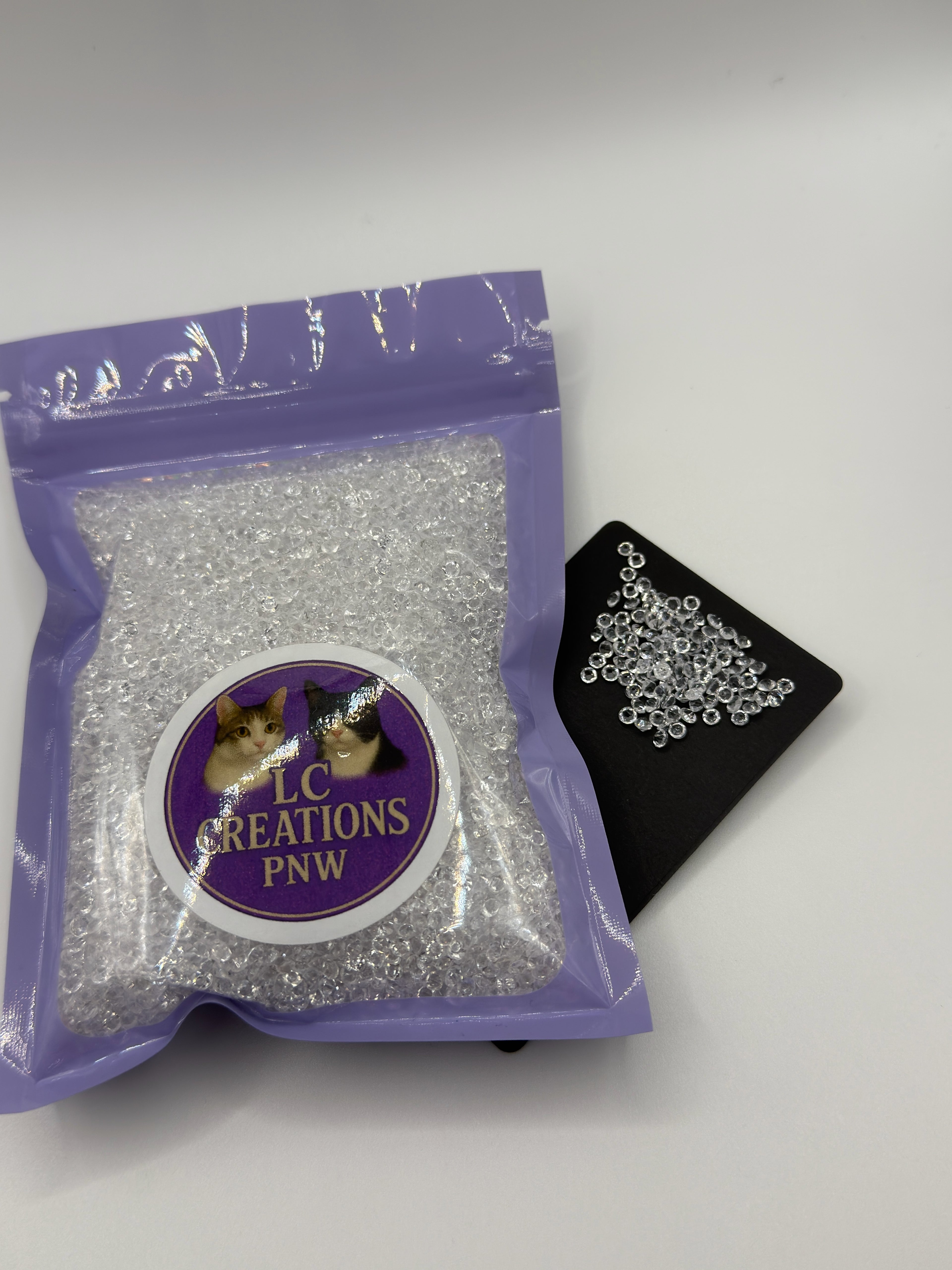 Clear/white Rhinestones 100 gram Bags