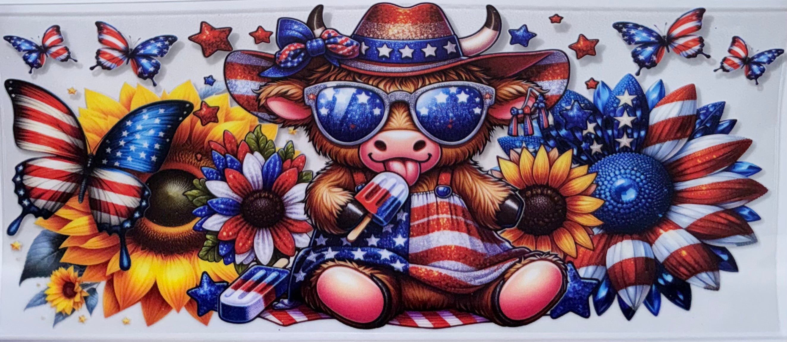 Patriotic Cow wrap