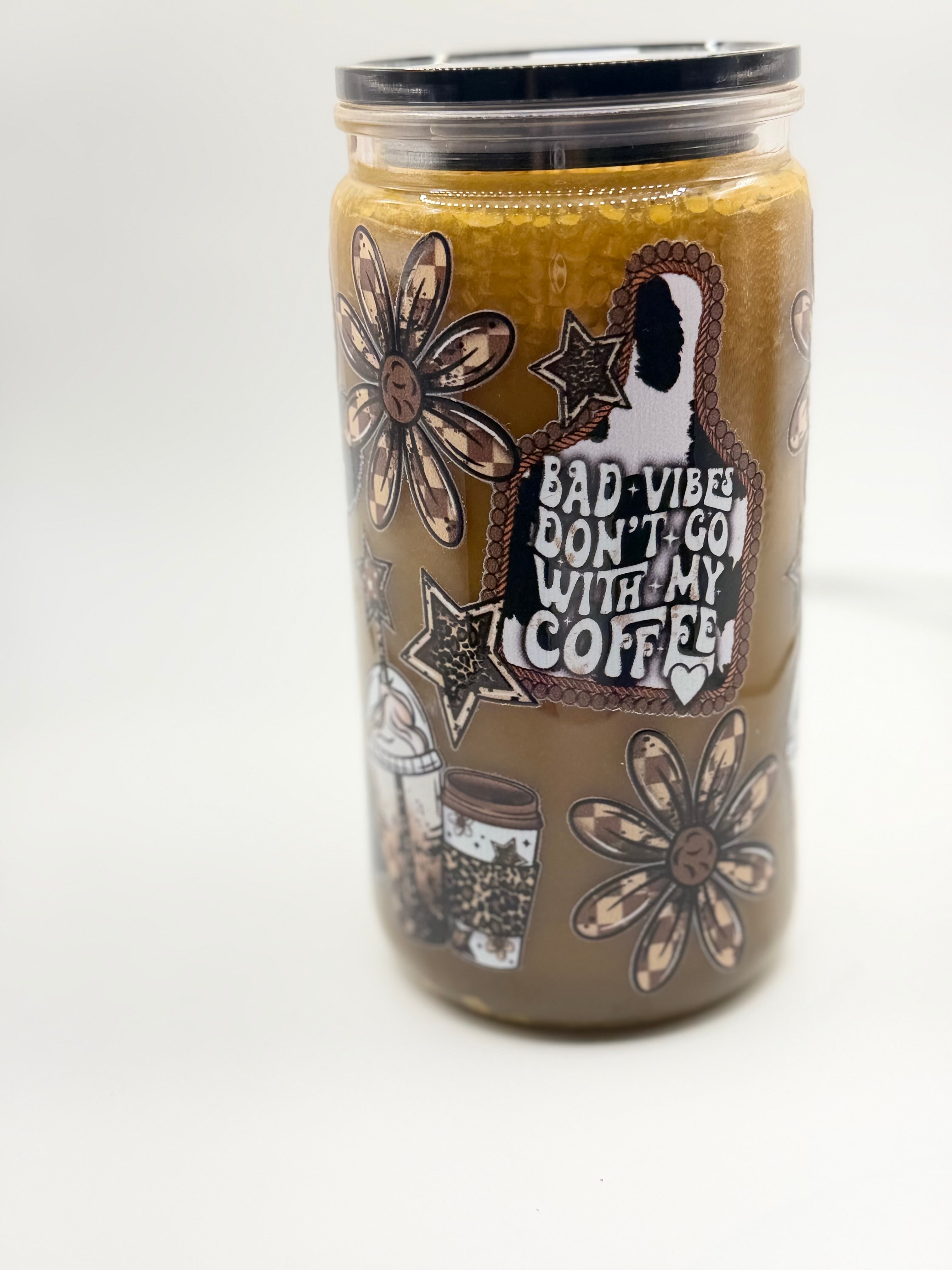16 oz Bad Vibes Don’t Go With My Coffee snow globe cup