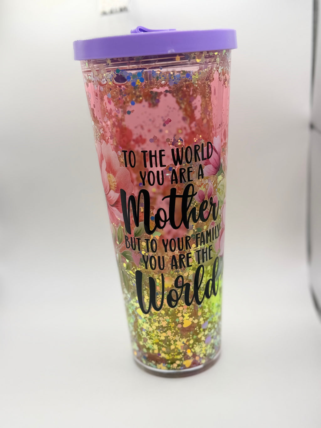 24 oz To The World You are a Mother snow globe cup