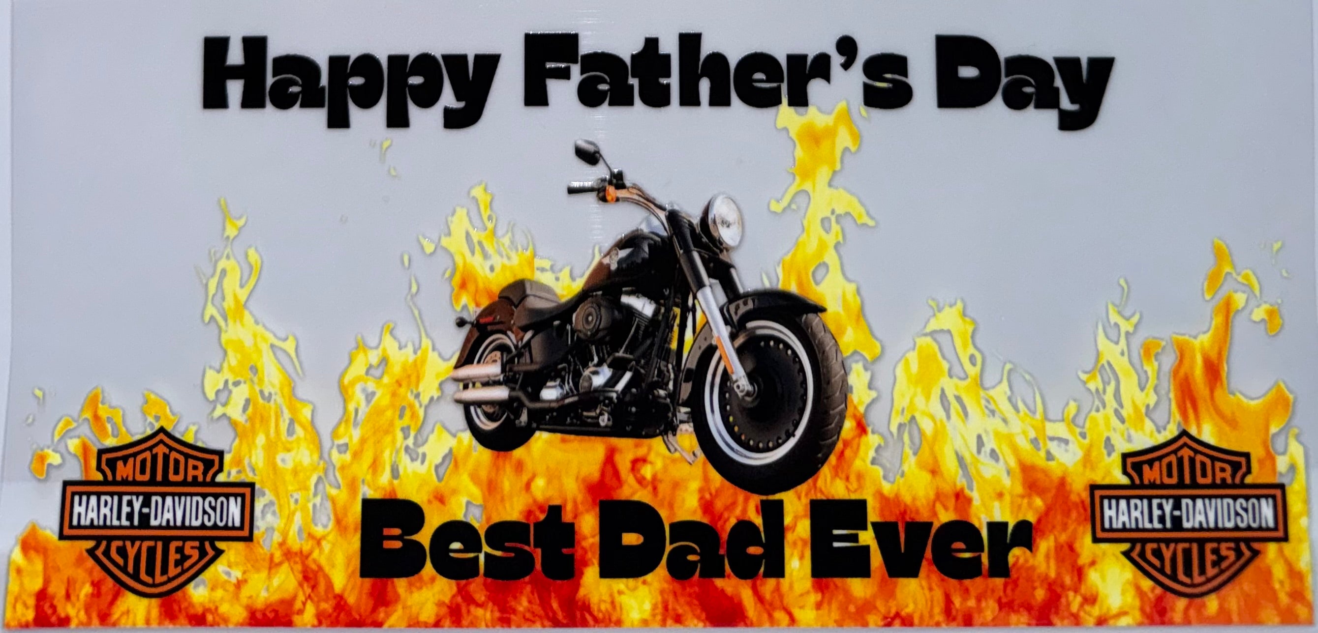Happy Fathers Day Harley Davidson wrap
