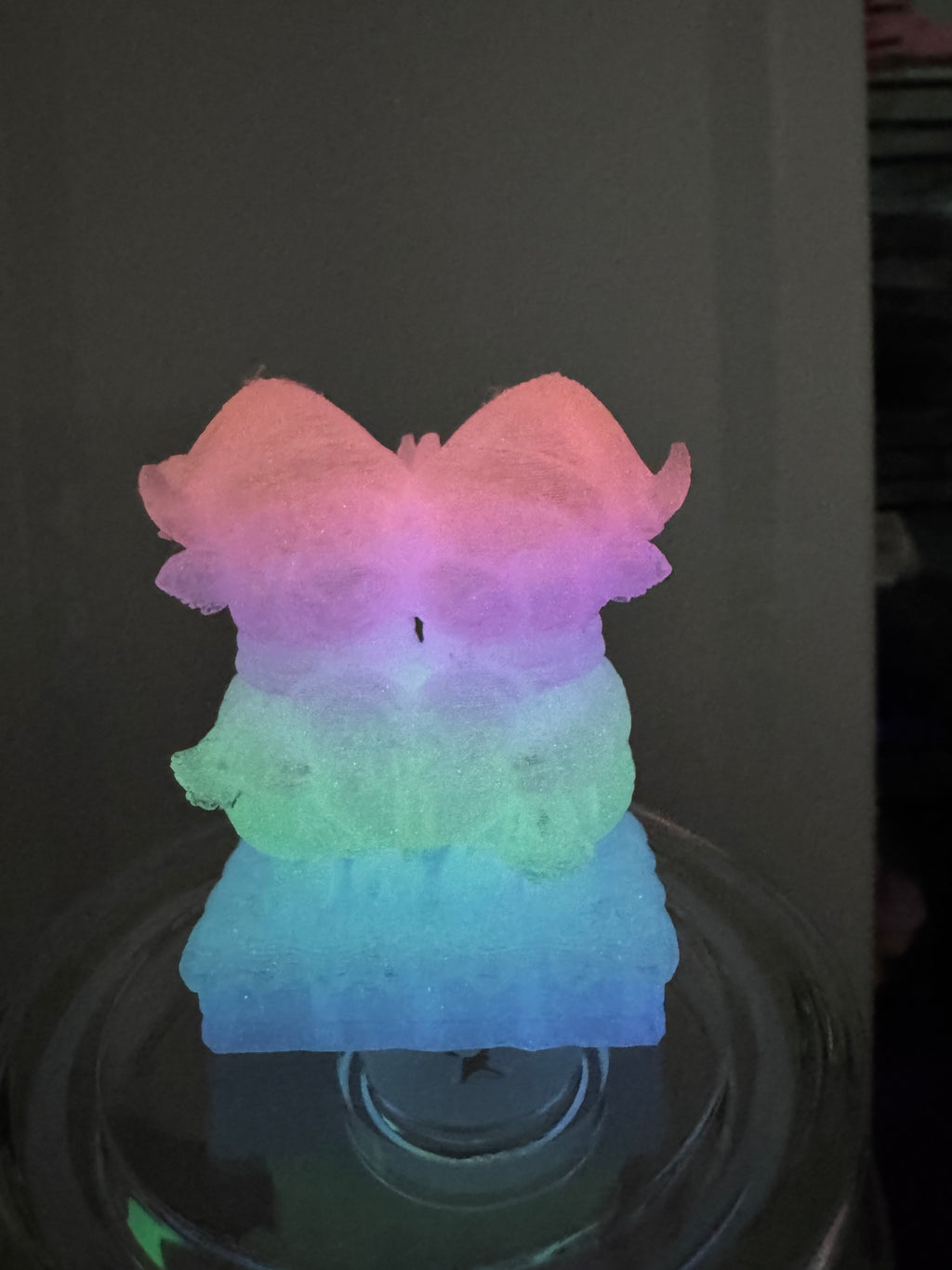 3D Highland Cow Couple White/Glow in the dark