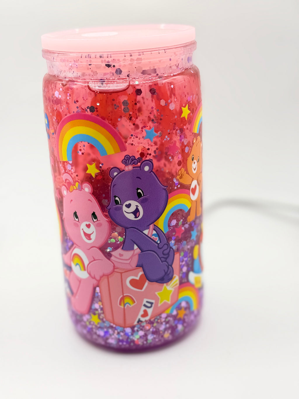 16 oz Care Bears snow globe cup