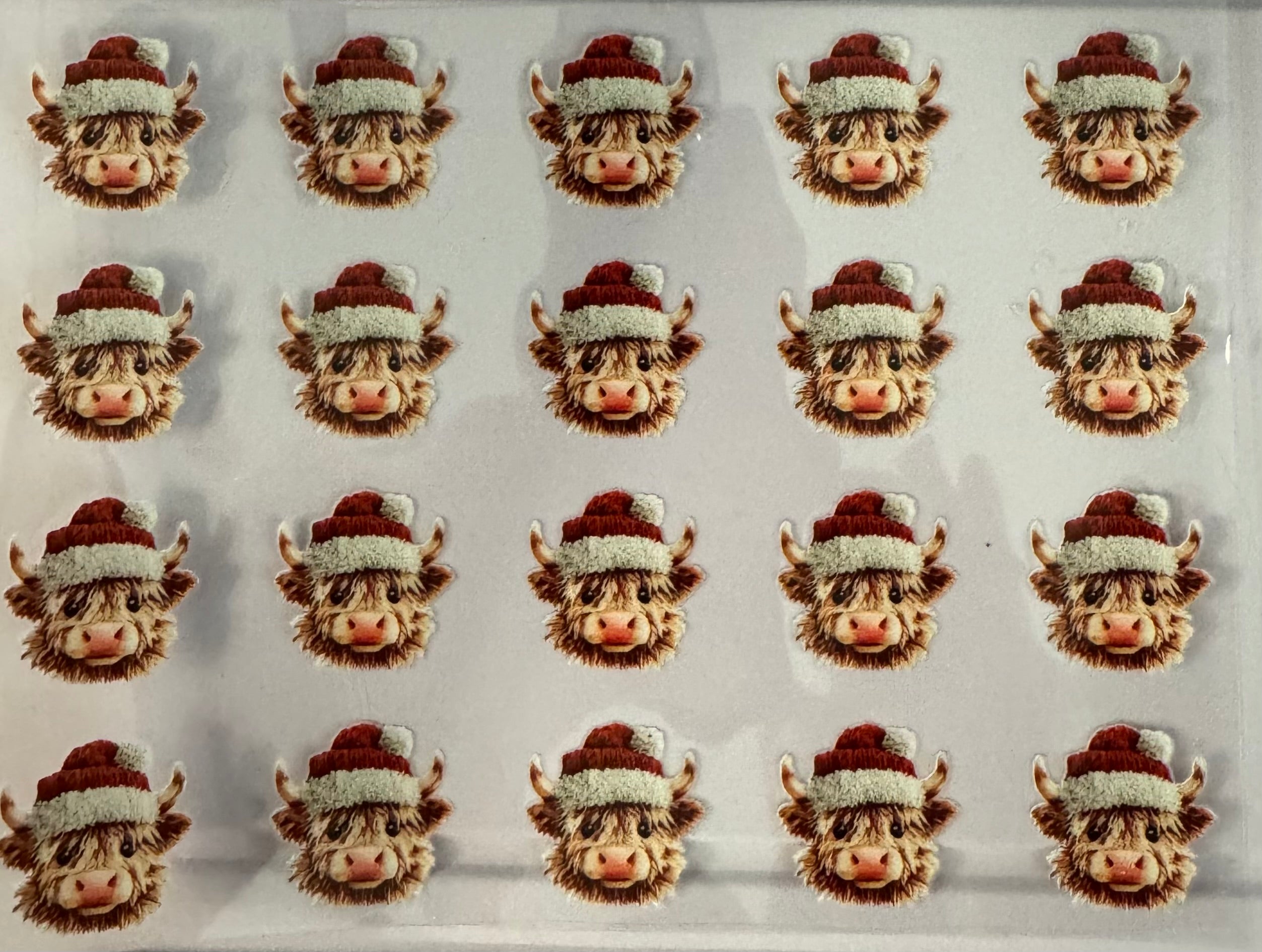Santa cow decal
