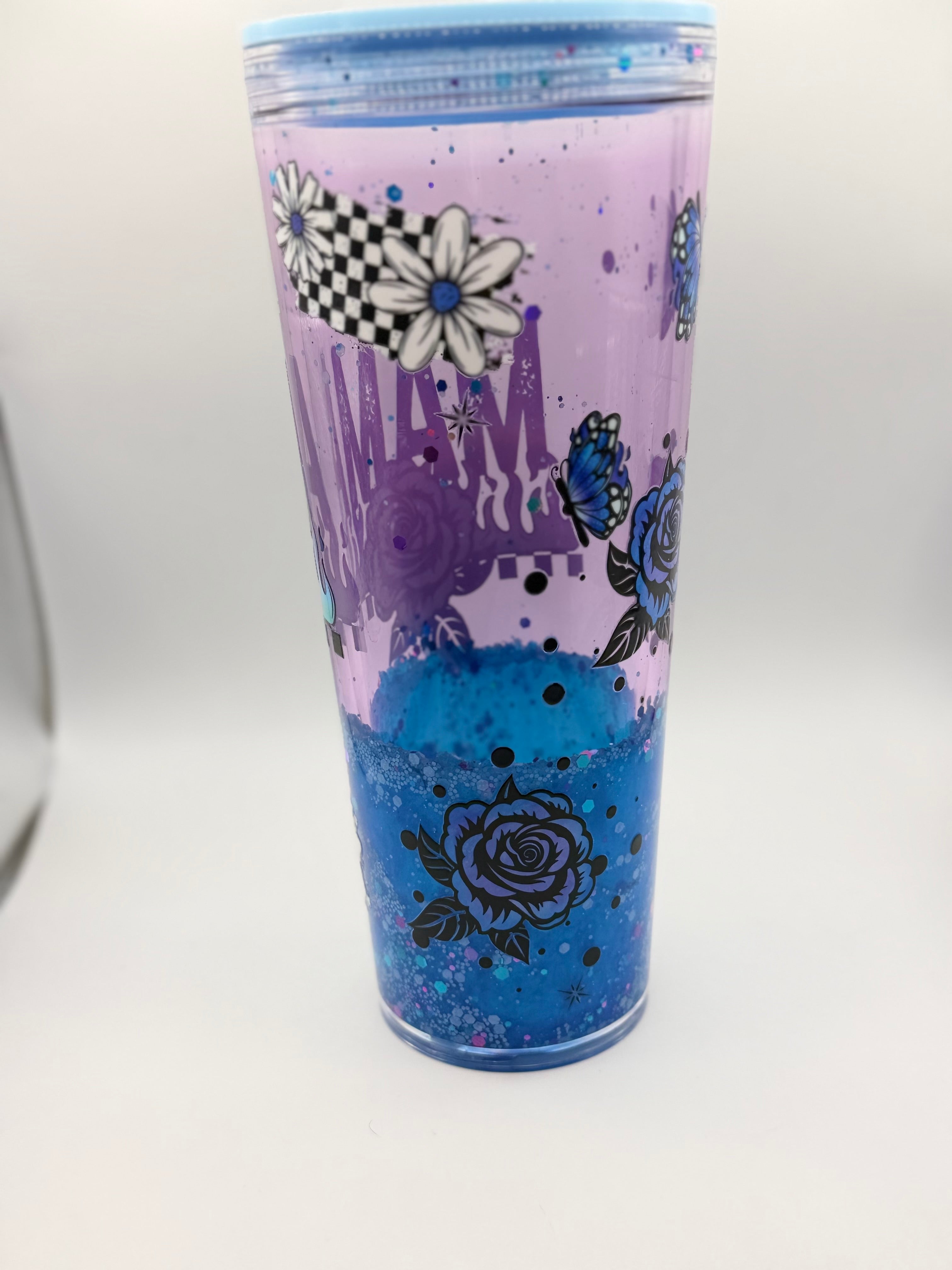 24 oz Mama snow globe cup