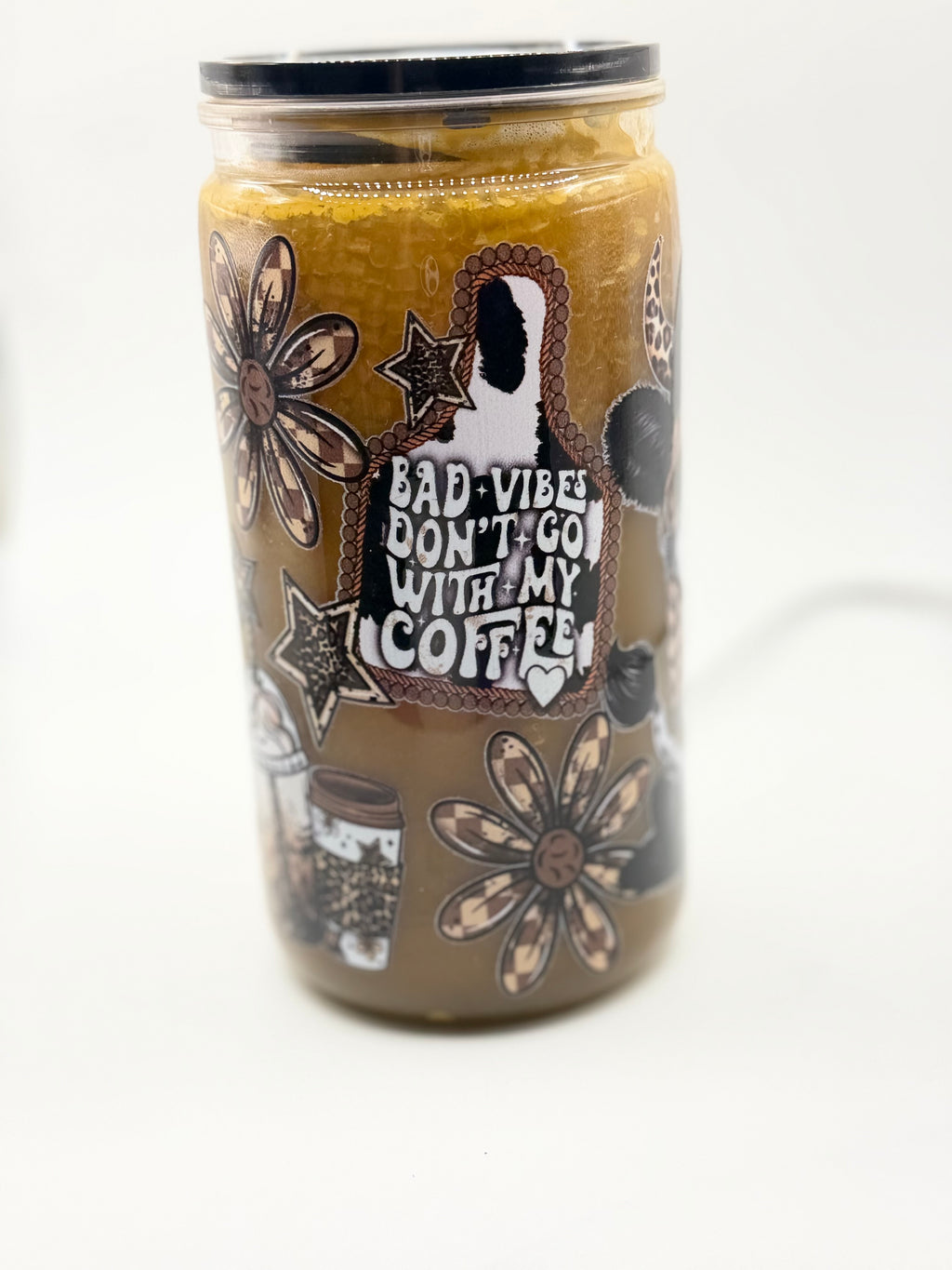 16 oz Bad Vibes Don’t Go With My Coffee snow globe cup