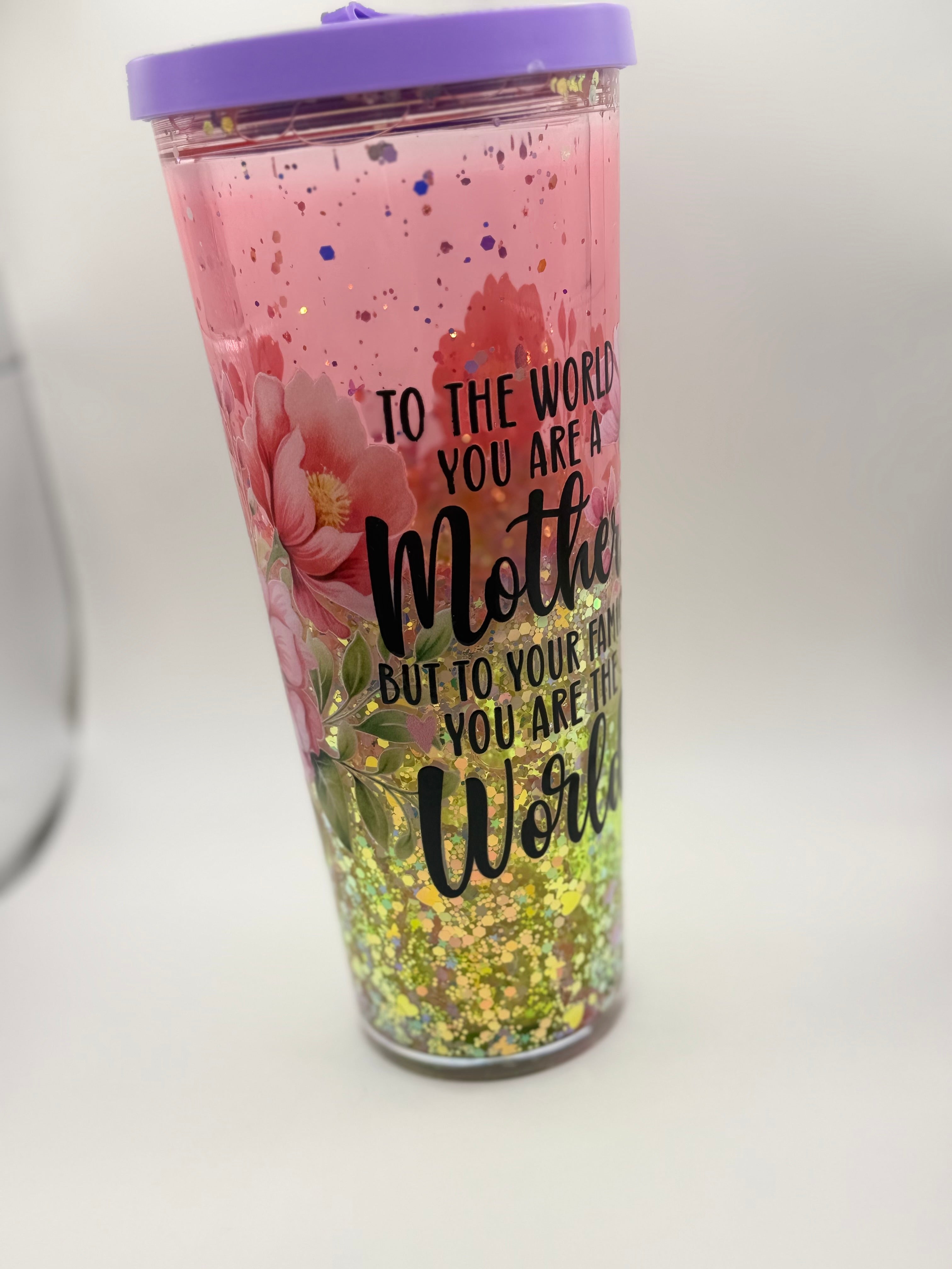 24 oz To The World You are a Mother snow globe cup