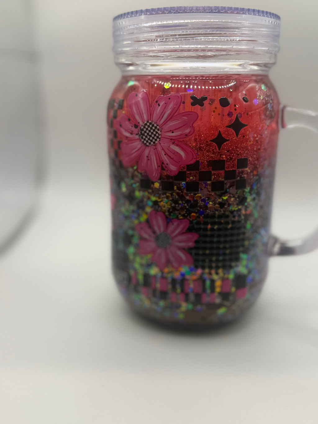 20 oz With Every Setback mason jar snow globe cup
