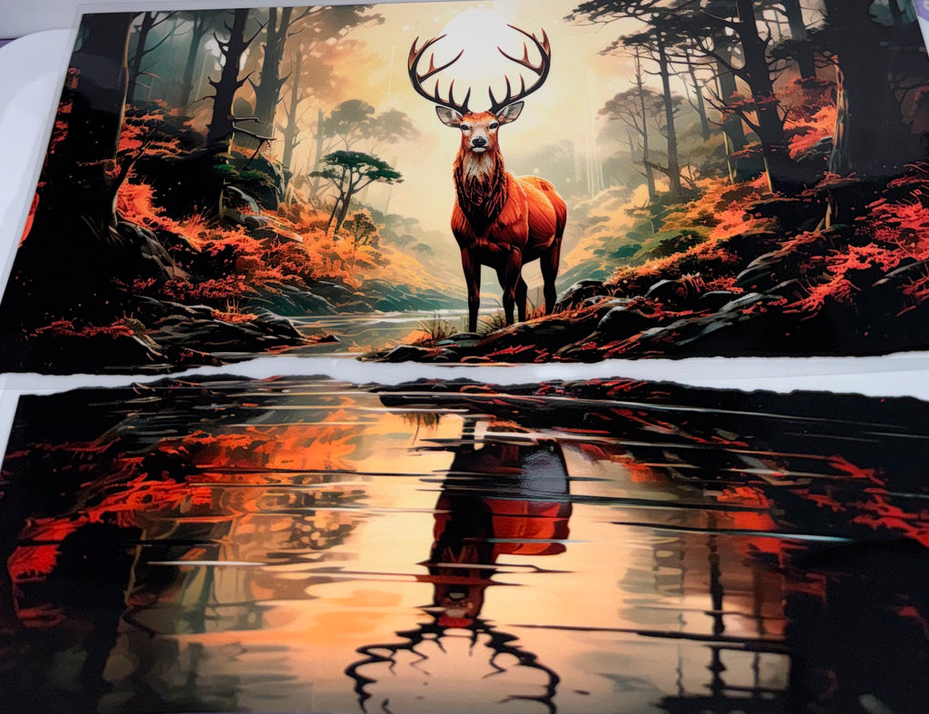 Deer and his Reflection 40 oz wrap
