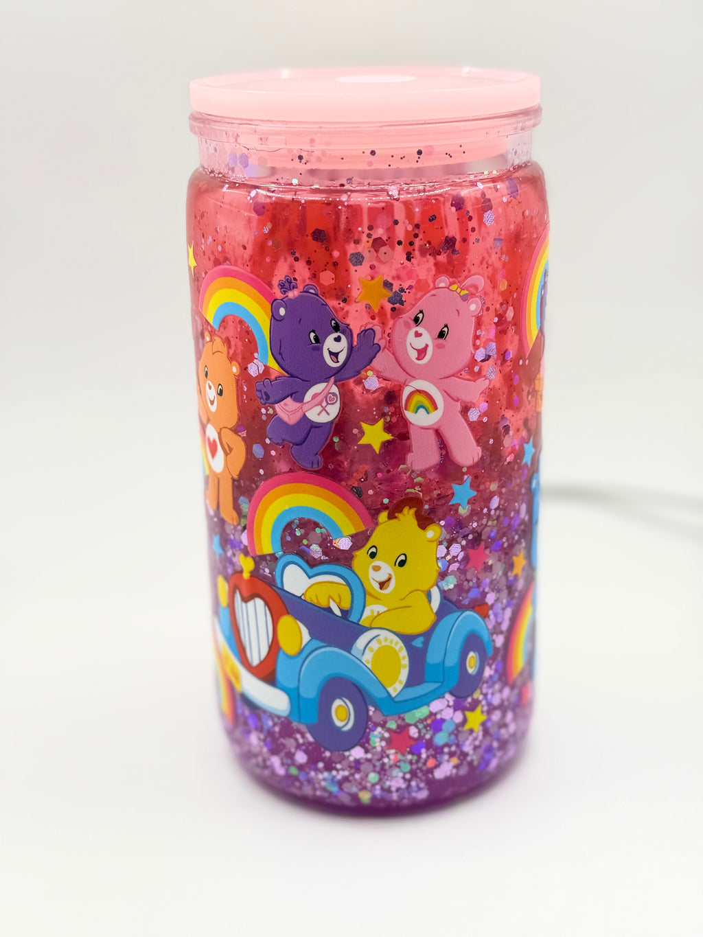 16 oz Care Bears snow globe cup