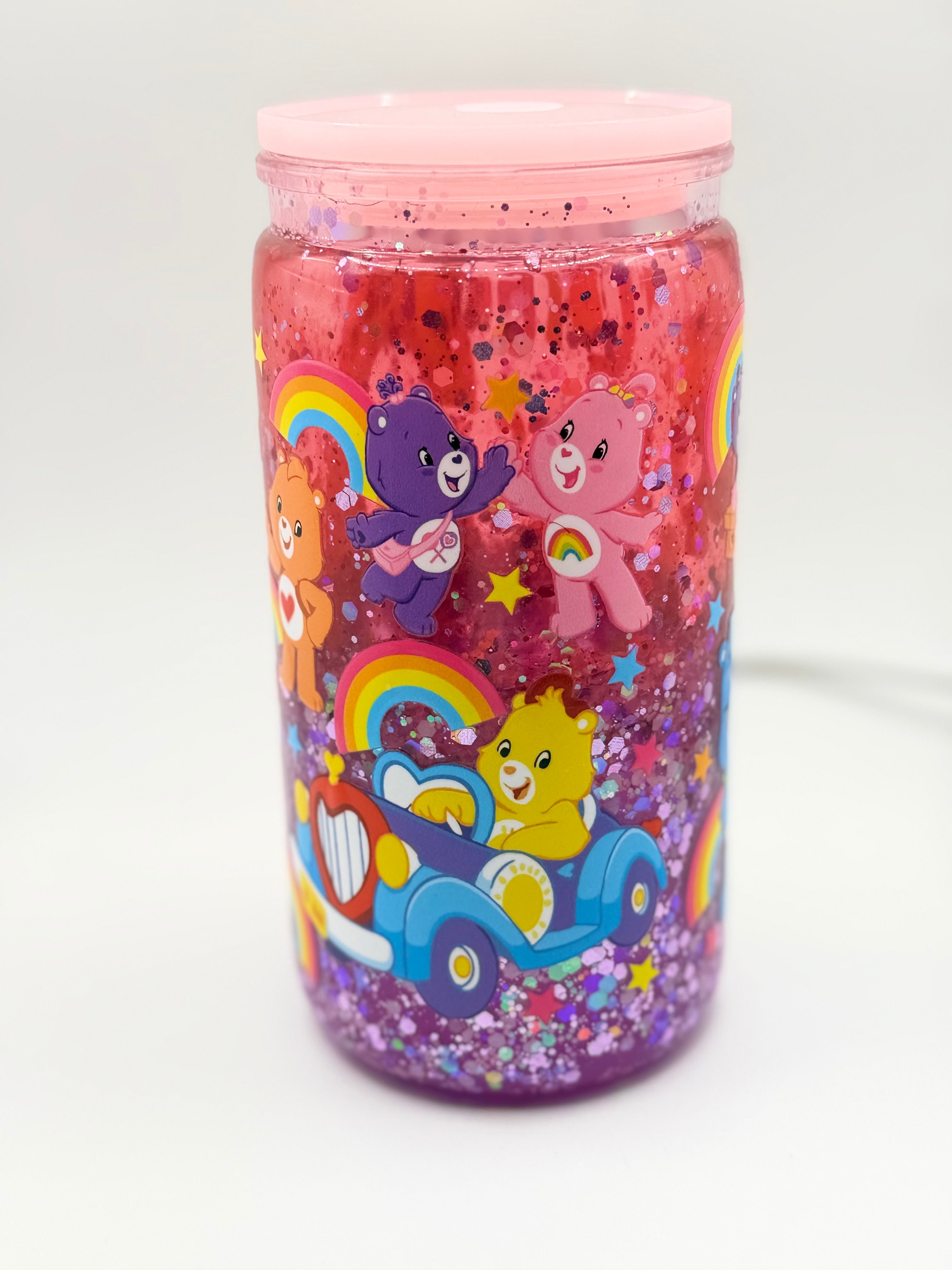16 oz Care Bears snow globe cup