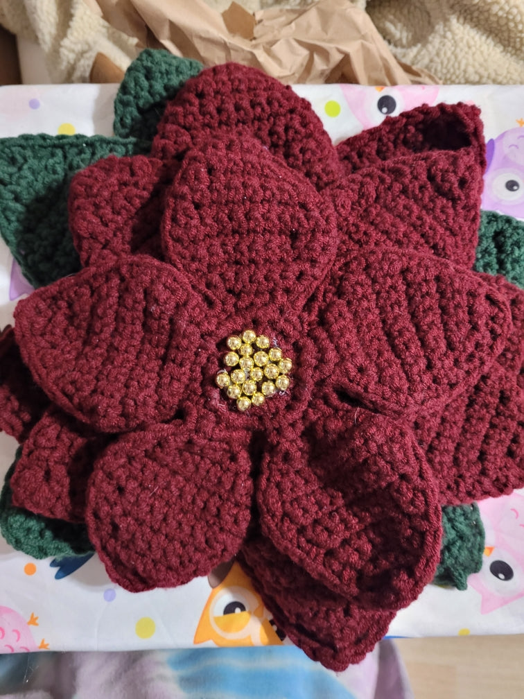 Crocheted Poinsettia