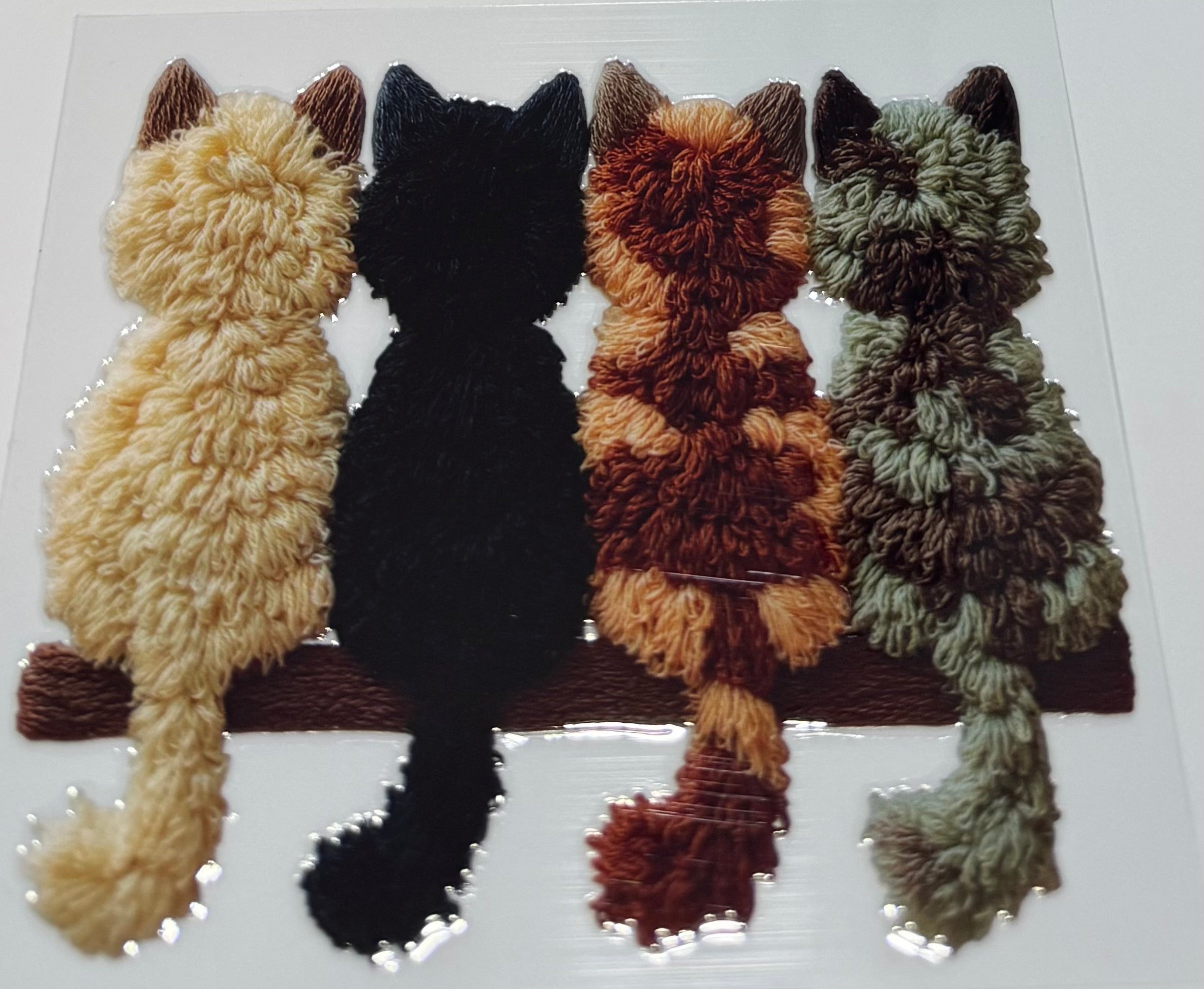 Crocheted cats decal