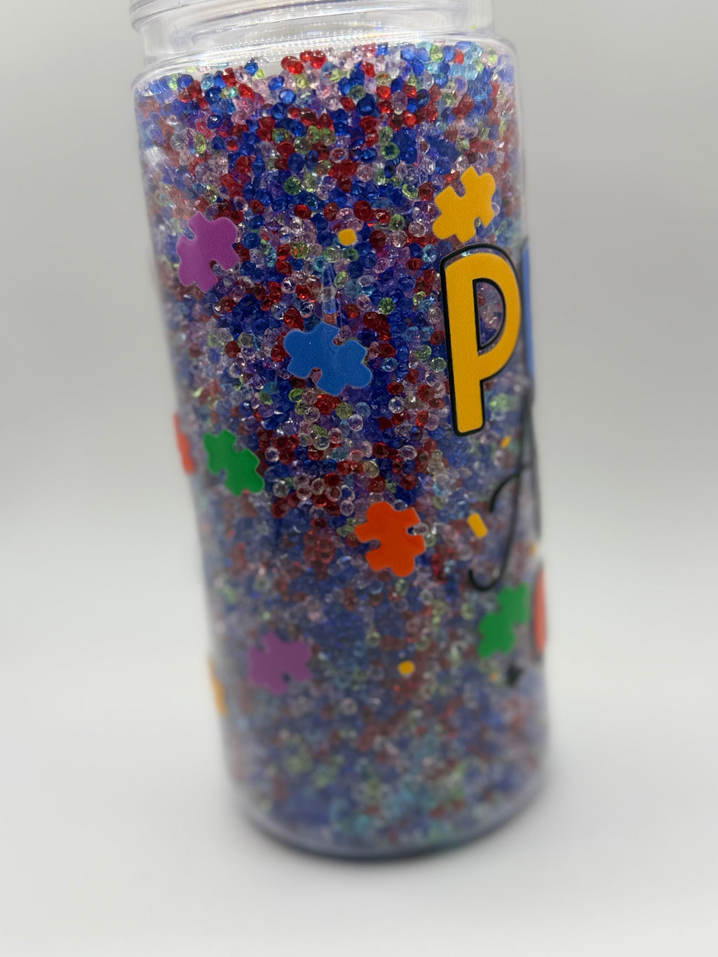 20 oz Proud Autism Mom snow globe cup