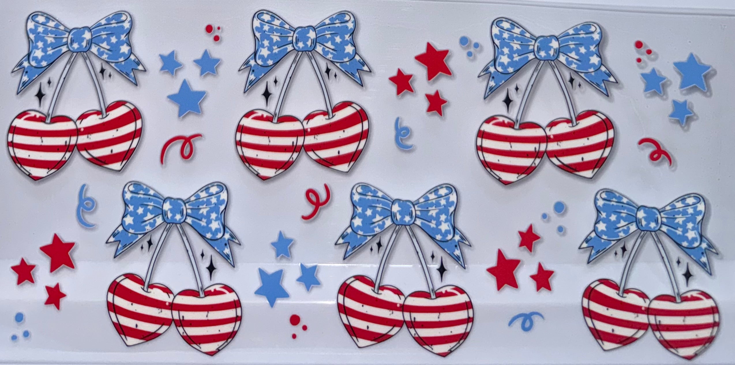 Red White and Blue Cherries wrap