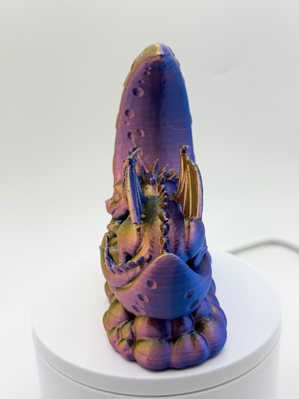 3D printed Sleeping Dragon on the Moon