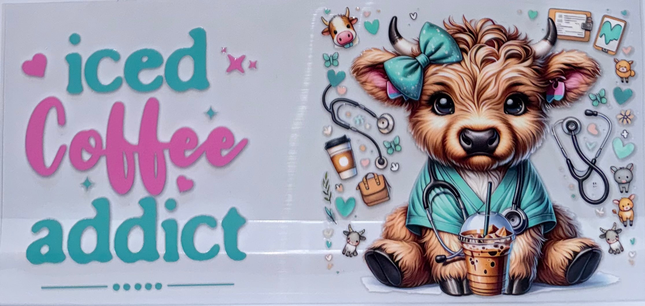 Iced Coffee Addict Nurse wrap