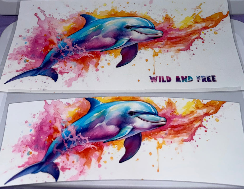 Dolphins Wild and Free 40 oz wrap