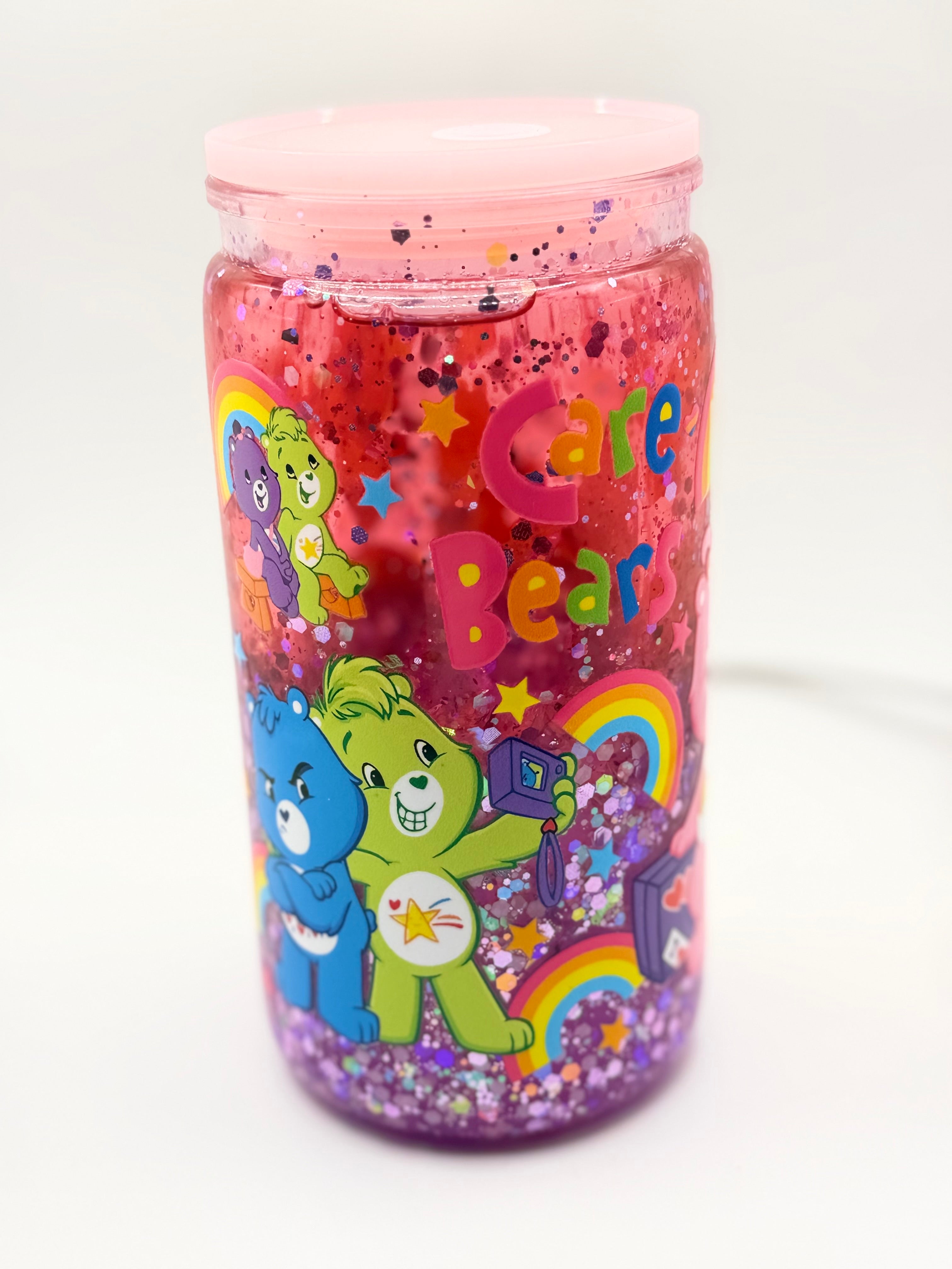 16 oz Care Bears snow globe cup