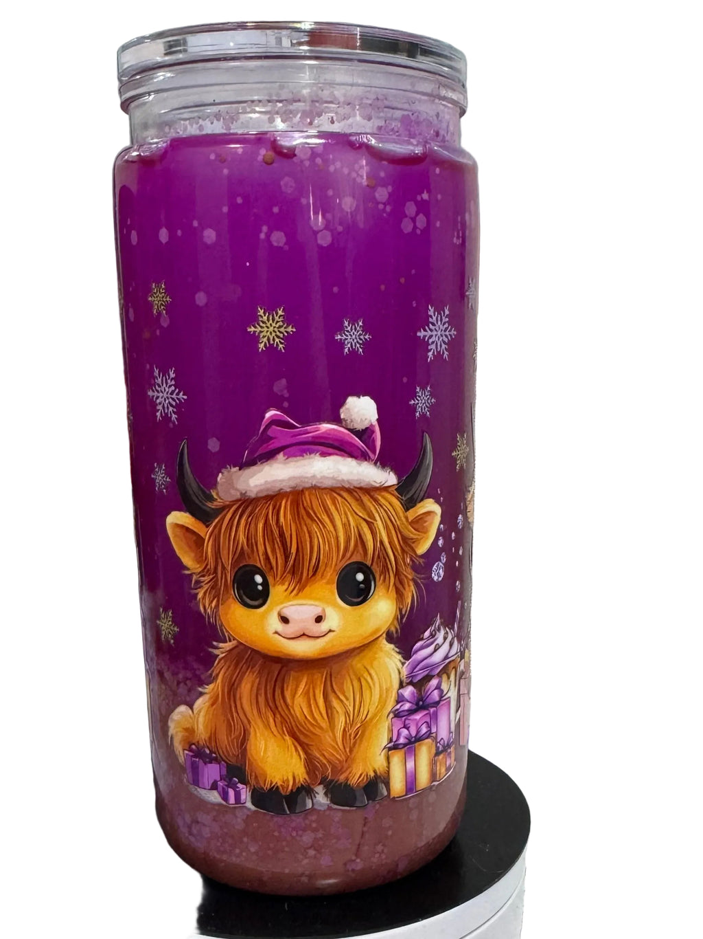 20 oz Christmas cow lava tumbler