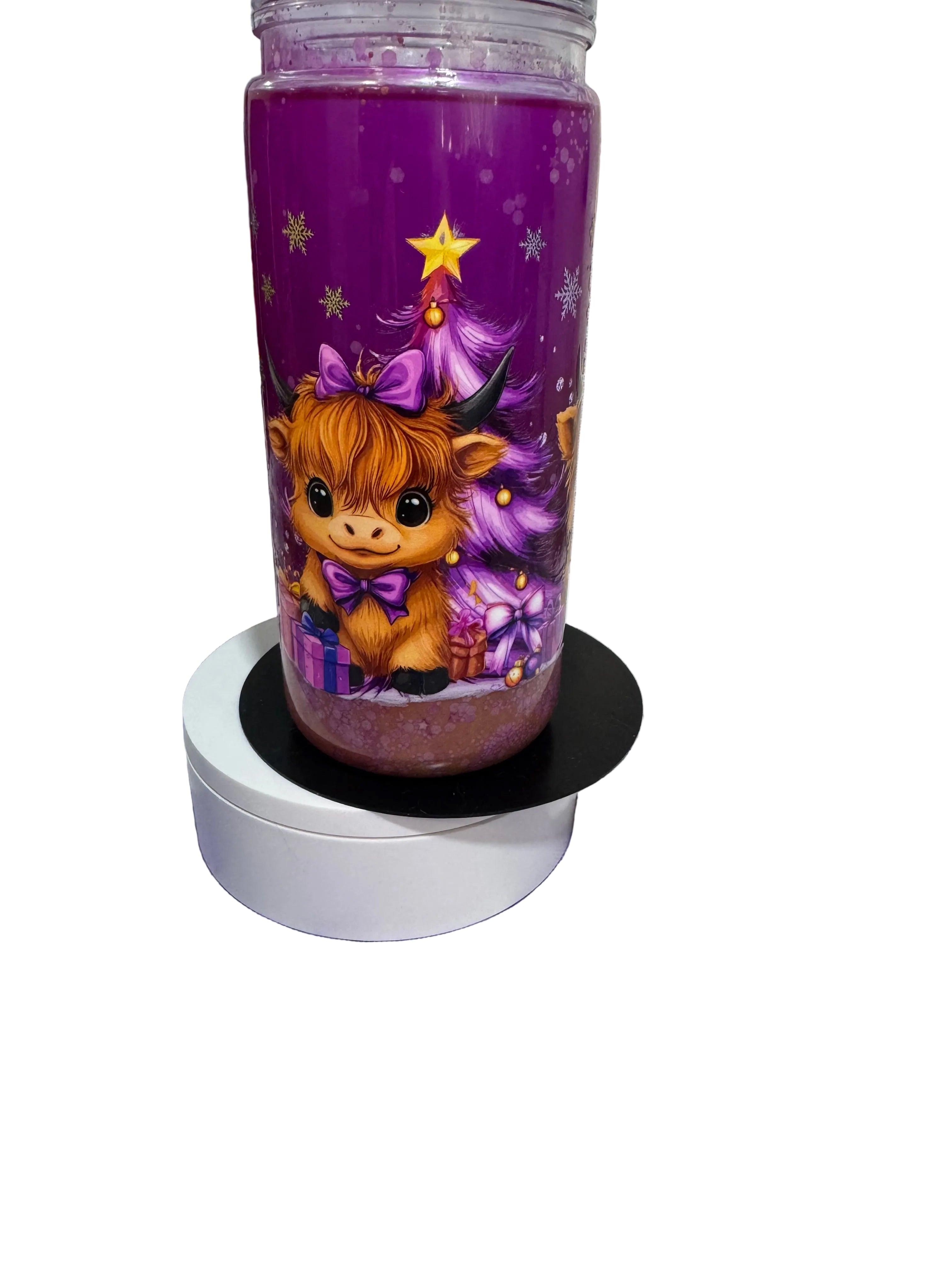 20 oz Christmas cow lava tumbler