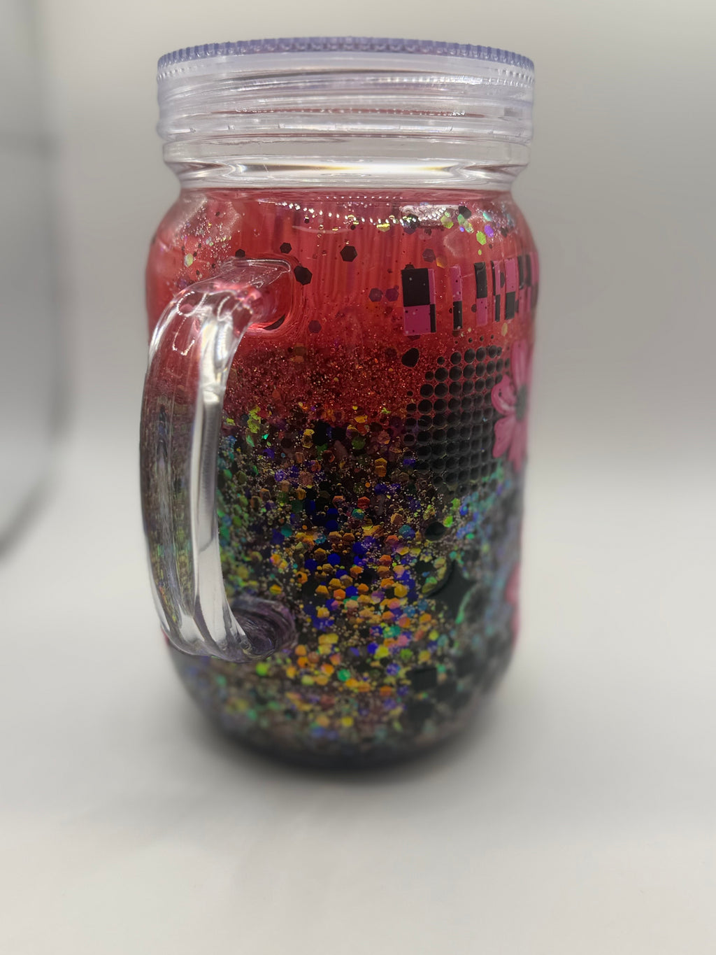 20 oz With Every Setback mason jar snow globe cup