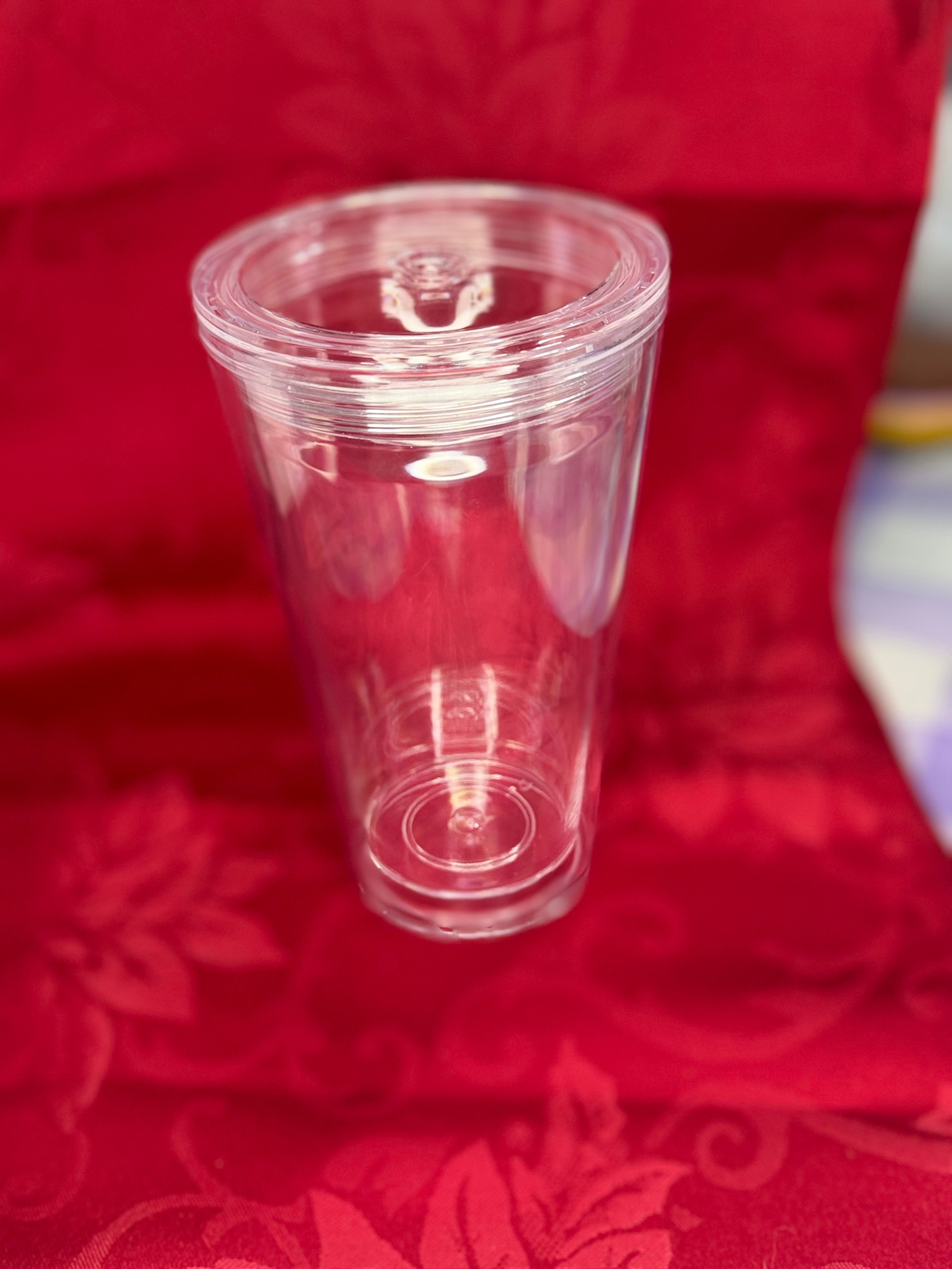 16 oz blank tapered snow globe cups