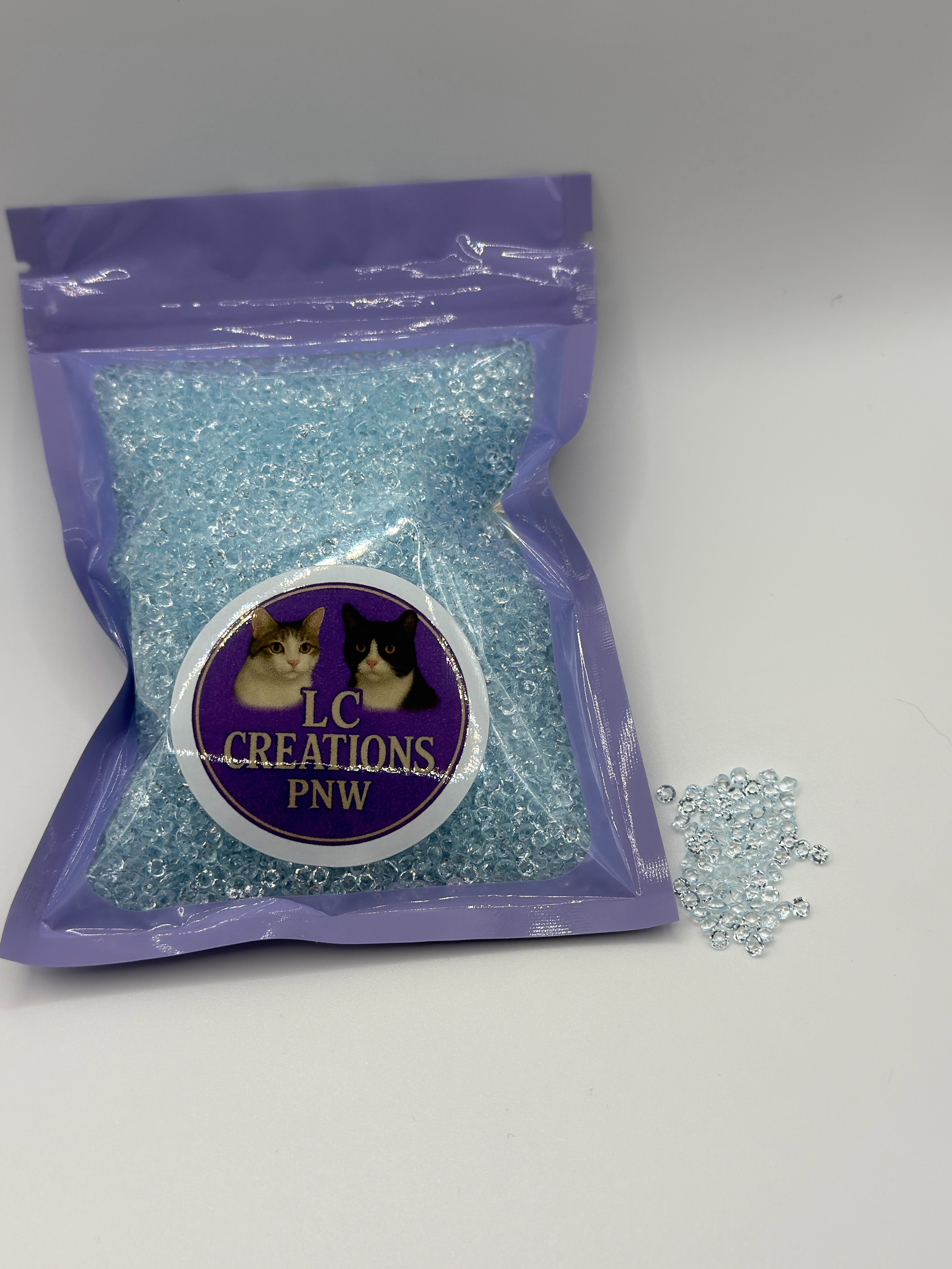 Light Blue Rhinestones 100 gram Bags