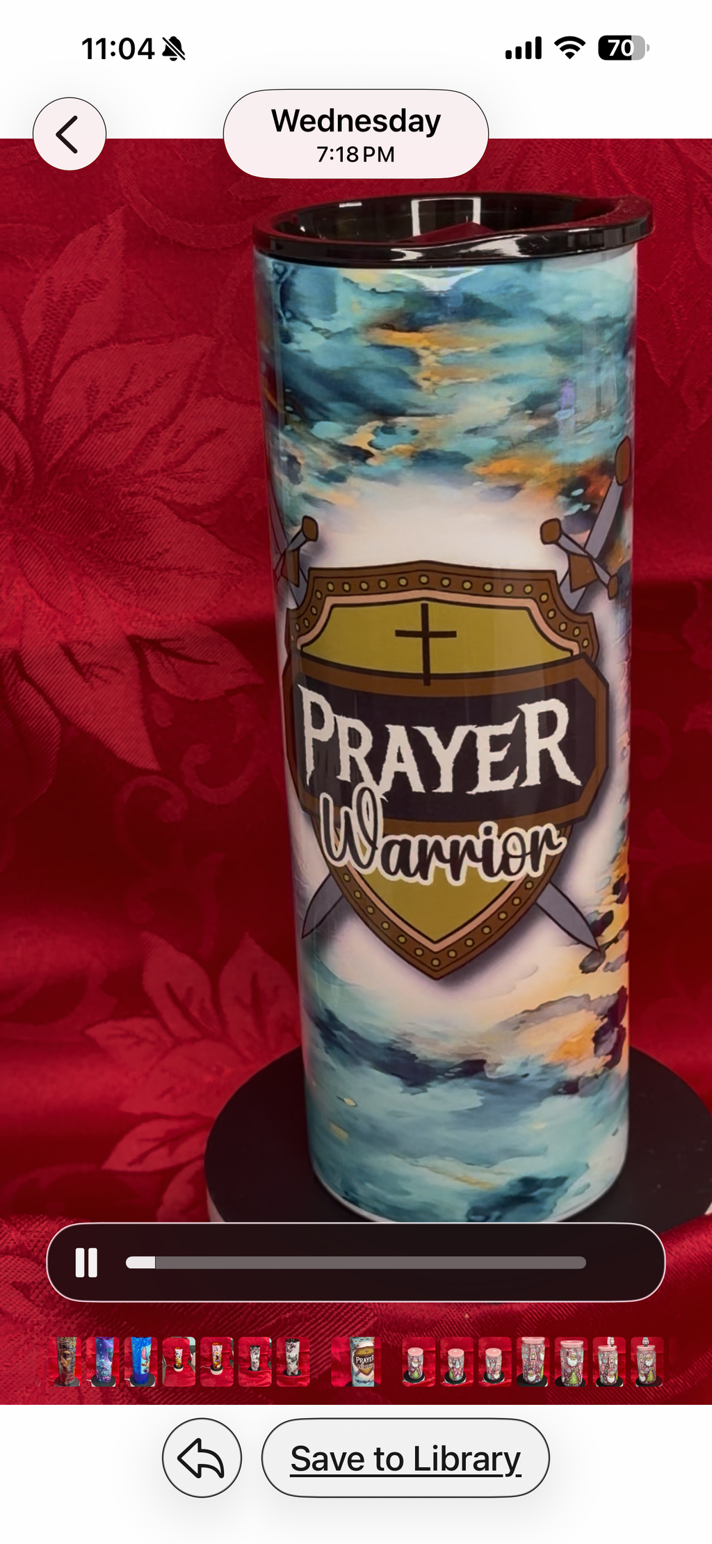 Prayer warrior stainless cup