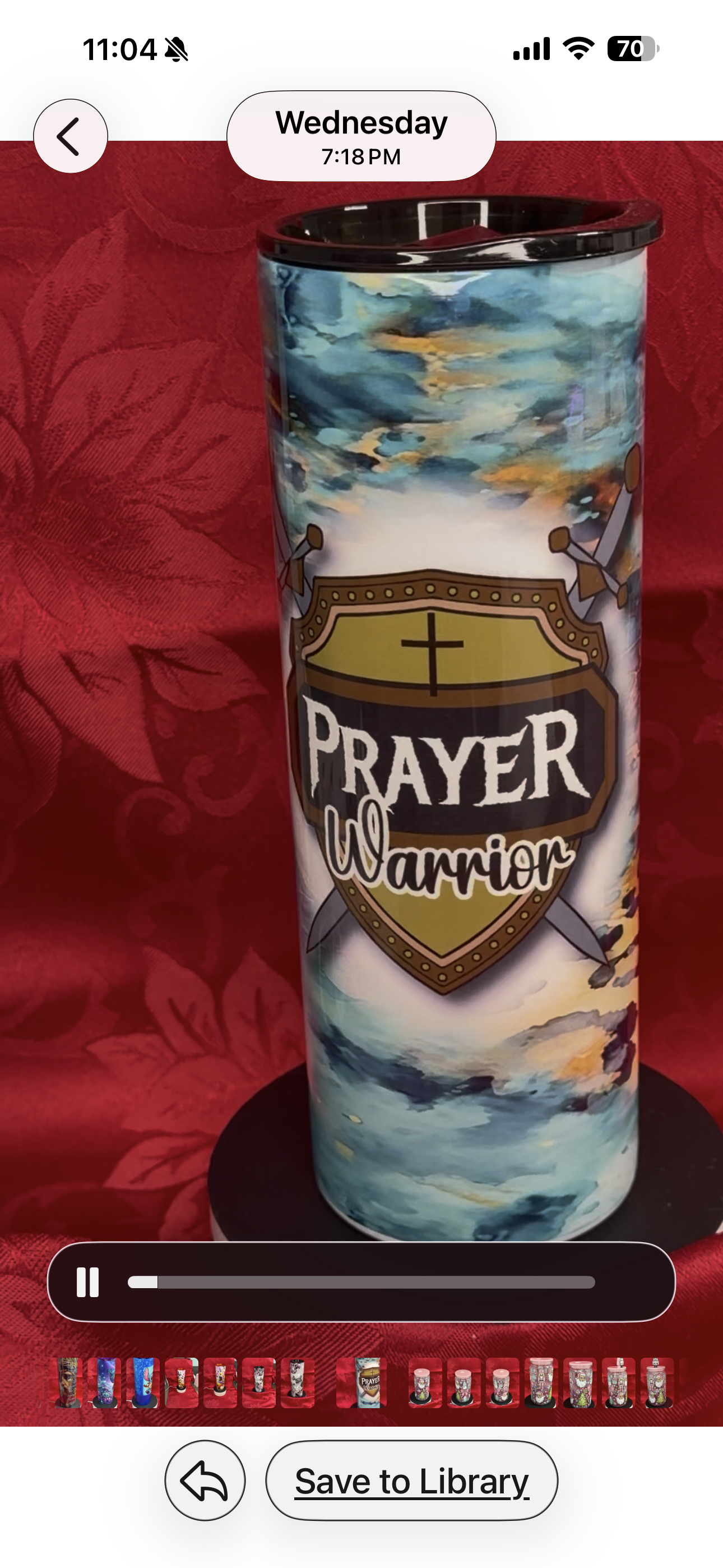 Prayer warrior stainless cup