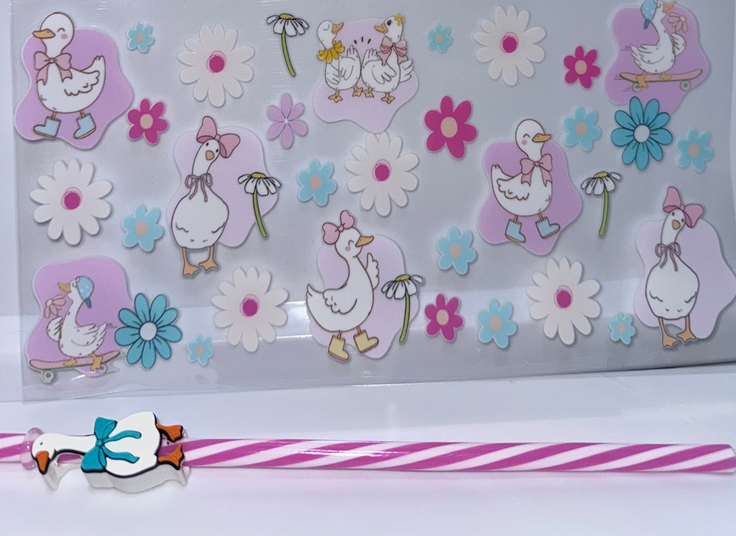 Geese Wrap, Straw and Topper set