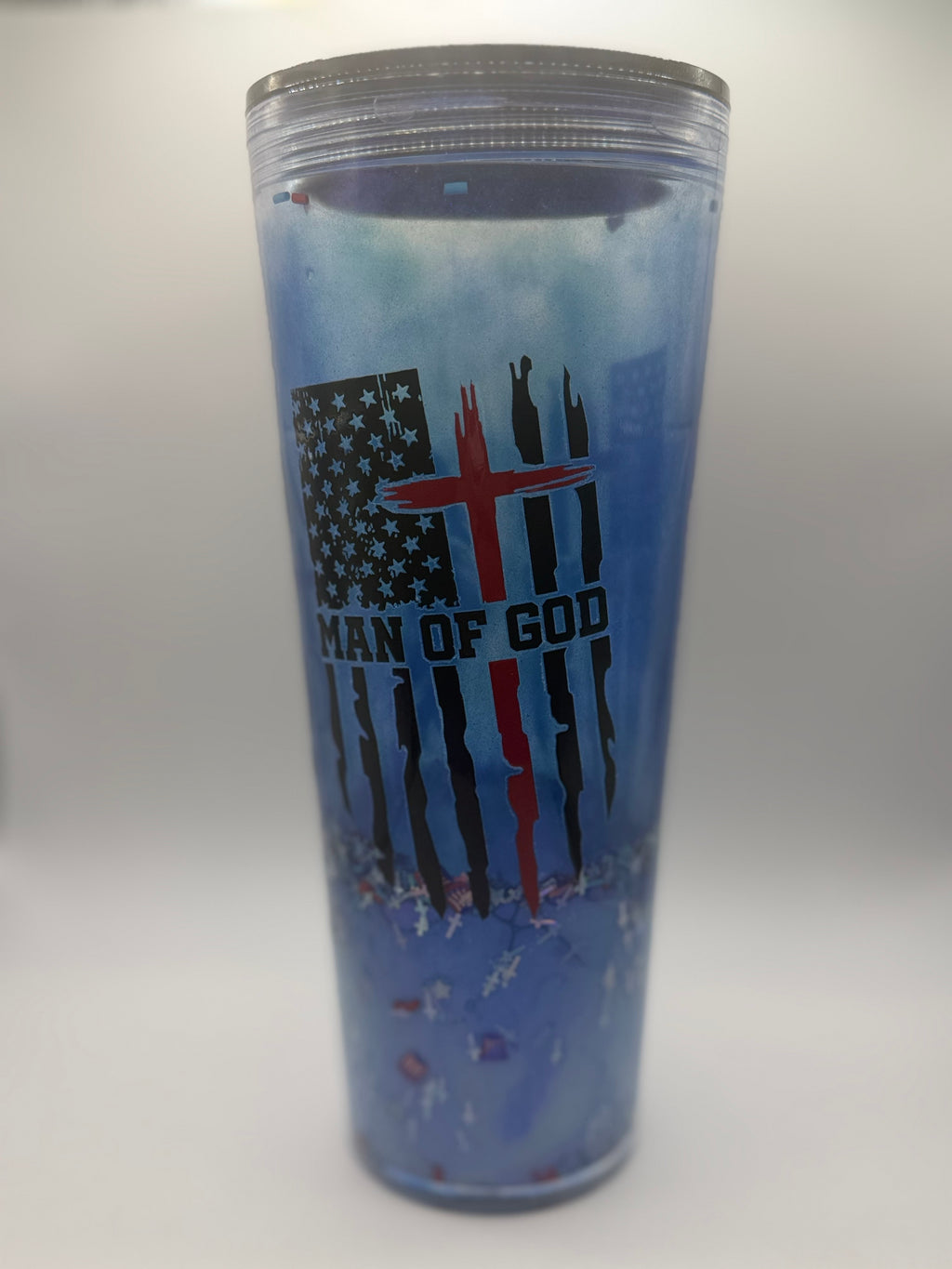 24 oz Man of God snow globe cup
